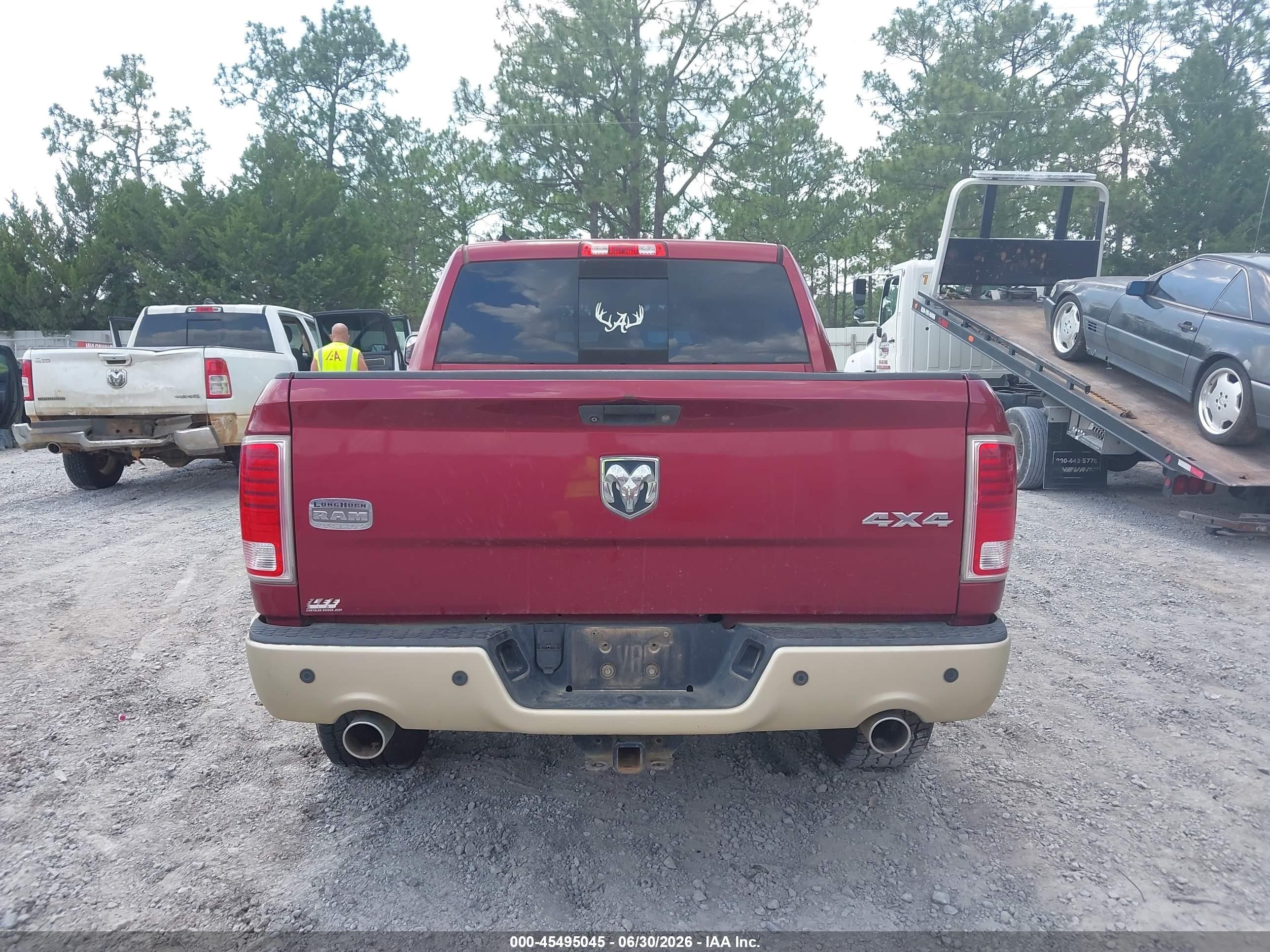 2013 Ram 1500 Laramie Longhorn Edition Red vin: 1C6RR7PT1DS709365
