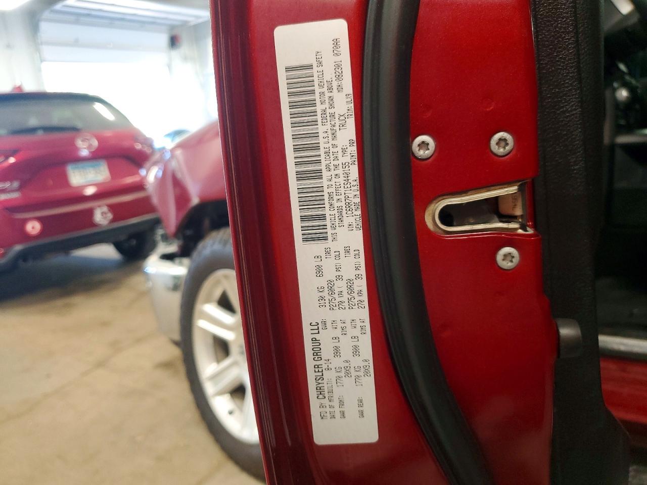 2014 Ram 1500 Longhorn Красный vin: 1C6RR7PT1ES440155