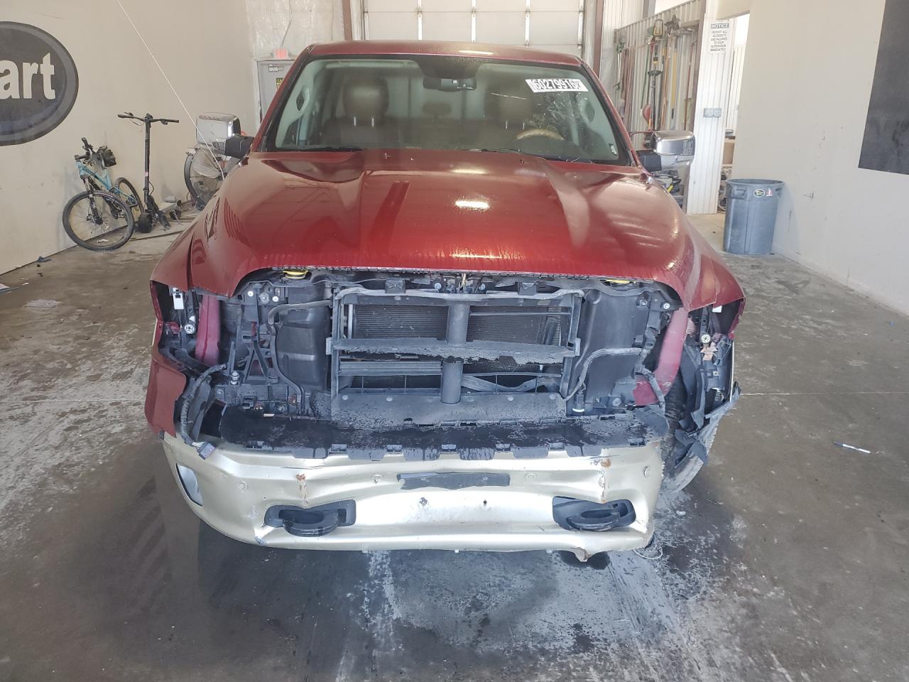 2014 Ram 1500 Longhorn Burgundy vin: 1C6RR7PT2ES346981 Damage: Front Bumper Reinforcement, Broken, Replacement Required
