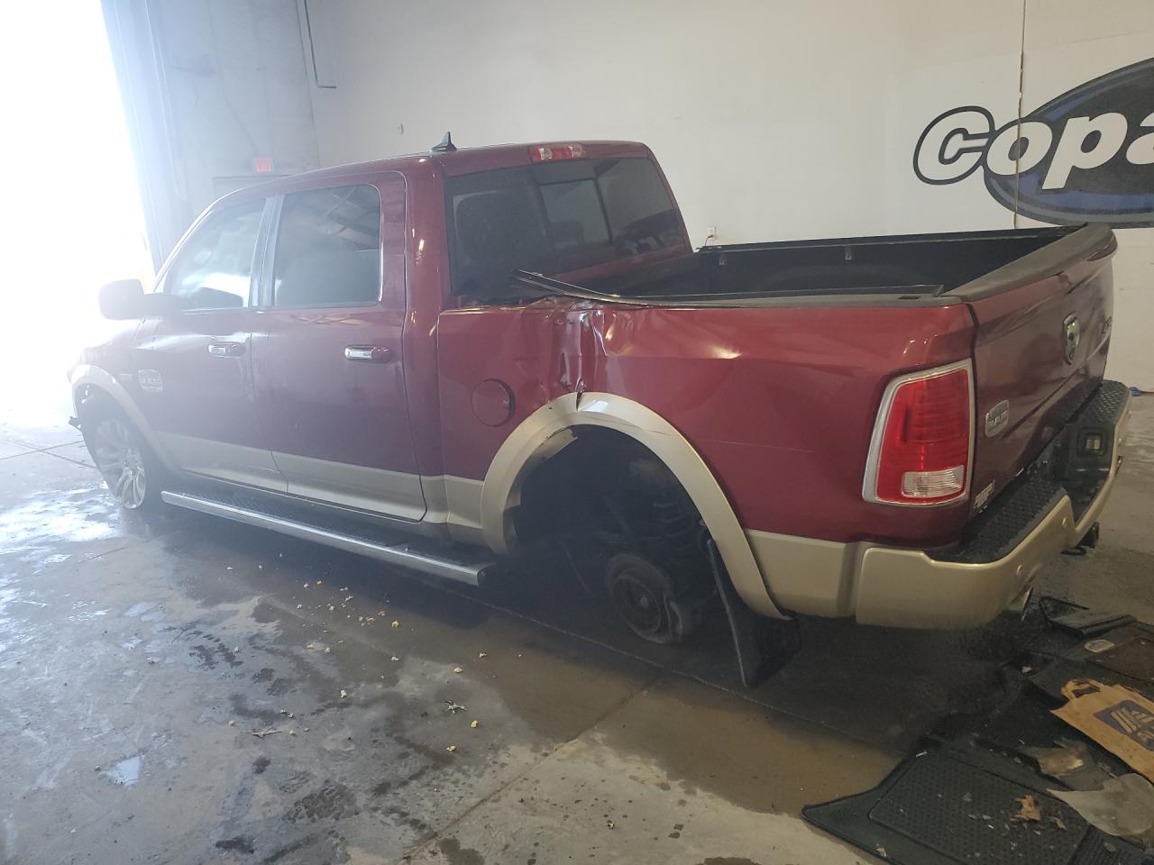 2014 Ram 1500 Longhorn Burgundy vin: 1C6RR7PT2ES346981 Damage: Left Rear Wheel, Missing, Replacement Required