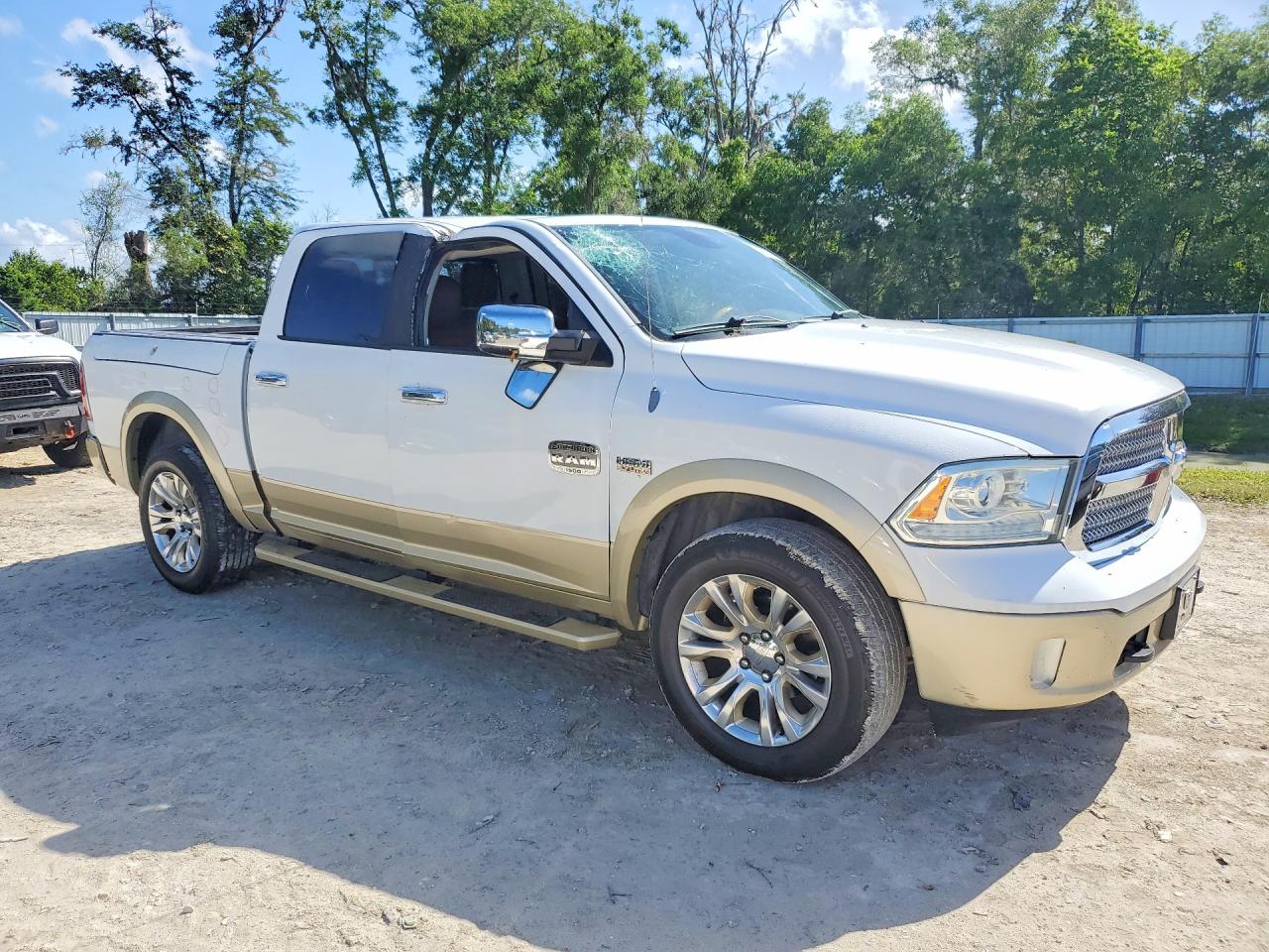 2013 Ram 1500 Longhorn White vin: 1C6RR7PT3DS547707