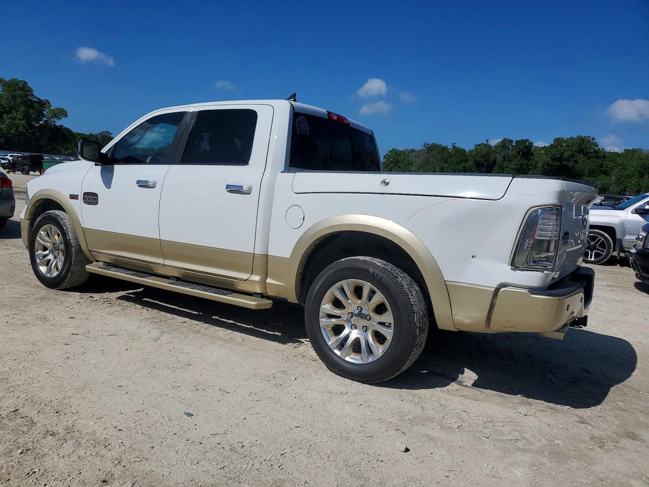 2013 Ram 1500 Longhorn White vin: 1C6RR7PT3DS547707
