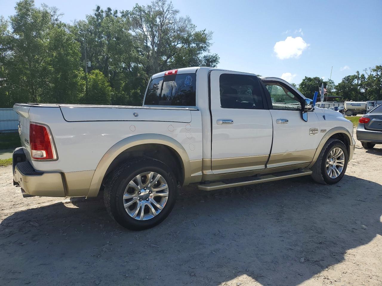 2013 Ram 1500 Longhorn White vin: 1C6RR7PT3DS547707