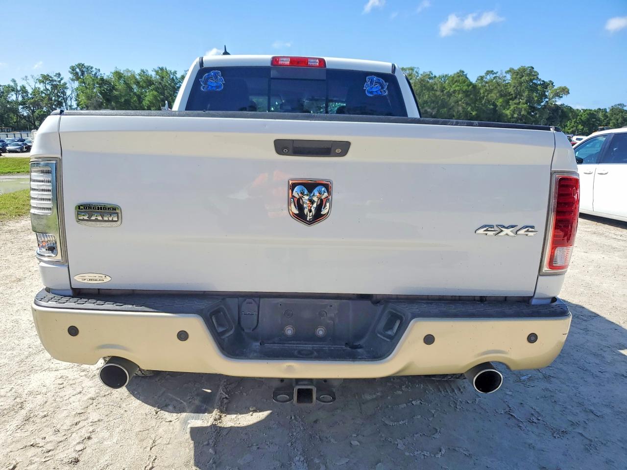 2013 Ram 1500 Longhorn White vin: 1C6RR7PT3DS547707
