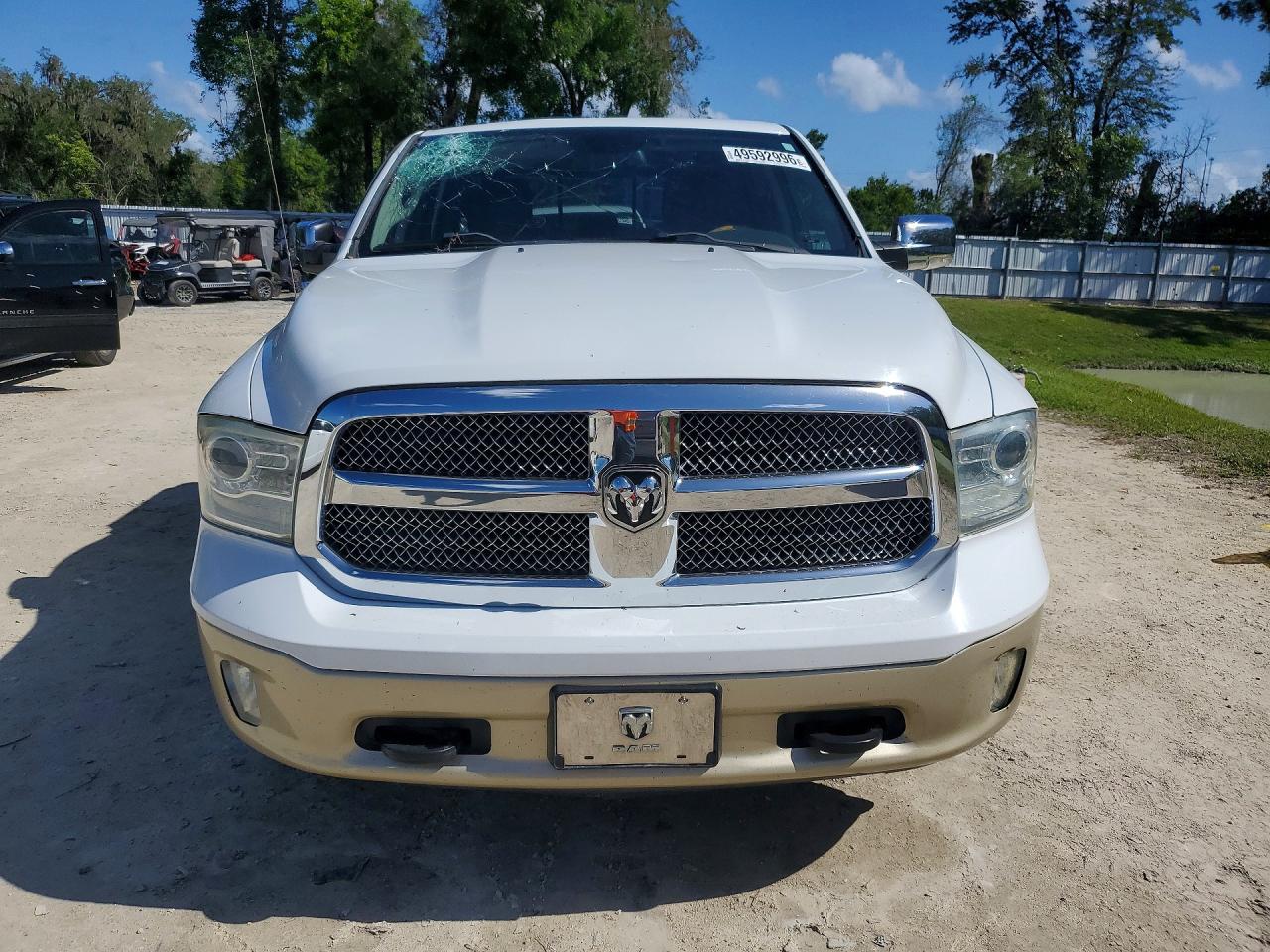 2013 Ram 1500 Longhorn White vin: 1C6RR7PT3DS547707