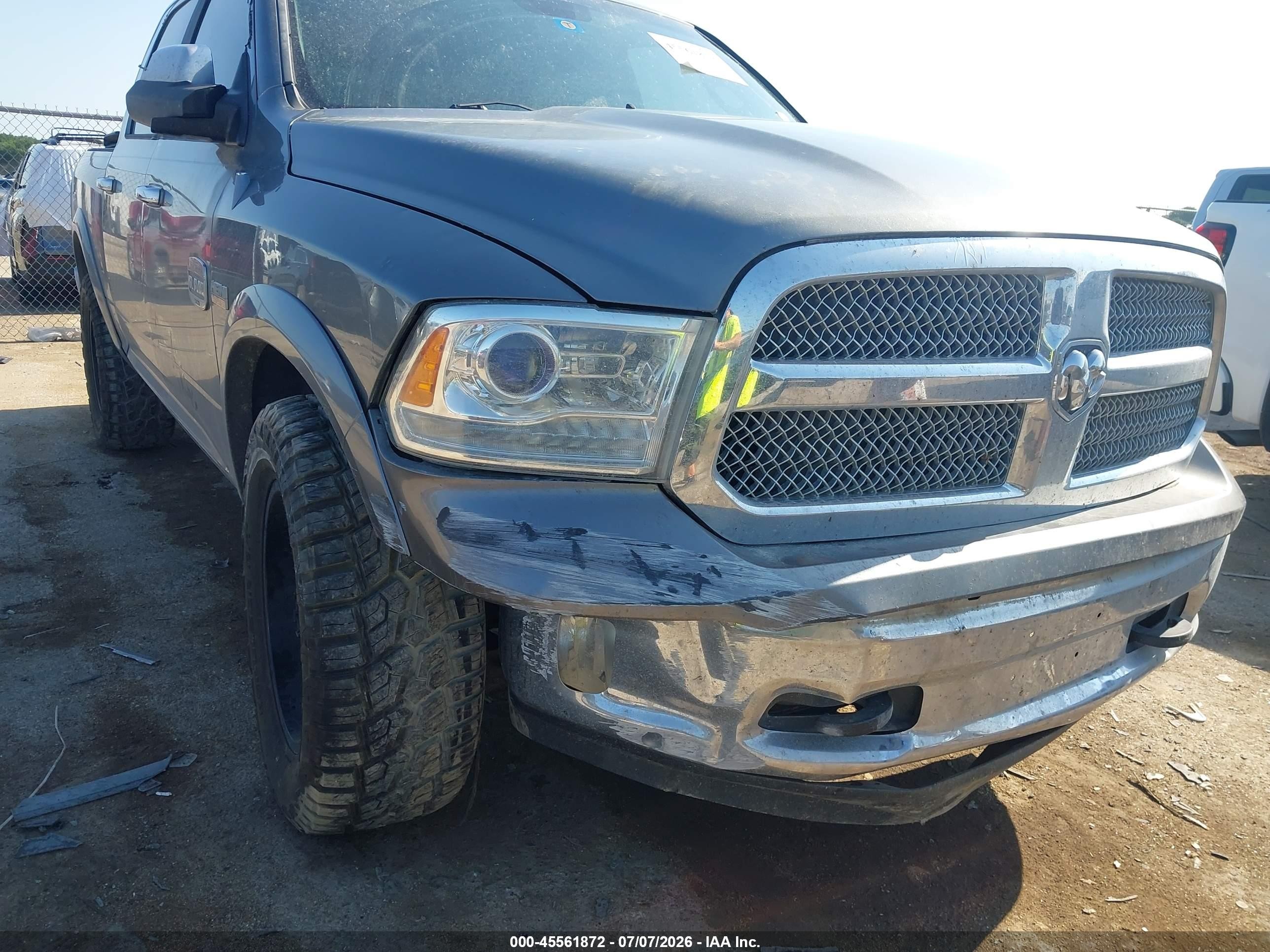 2013 Ram 1500 Laramie Longhorn Edition Серый vin: 1C6RR7PT3DS699342