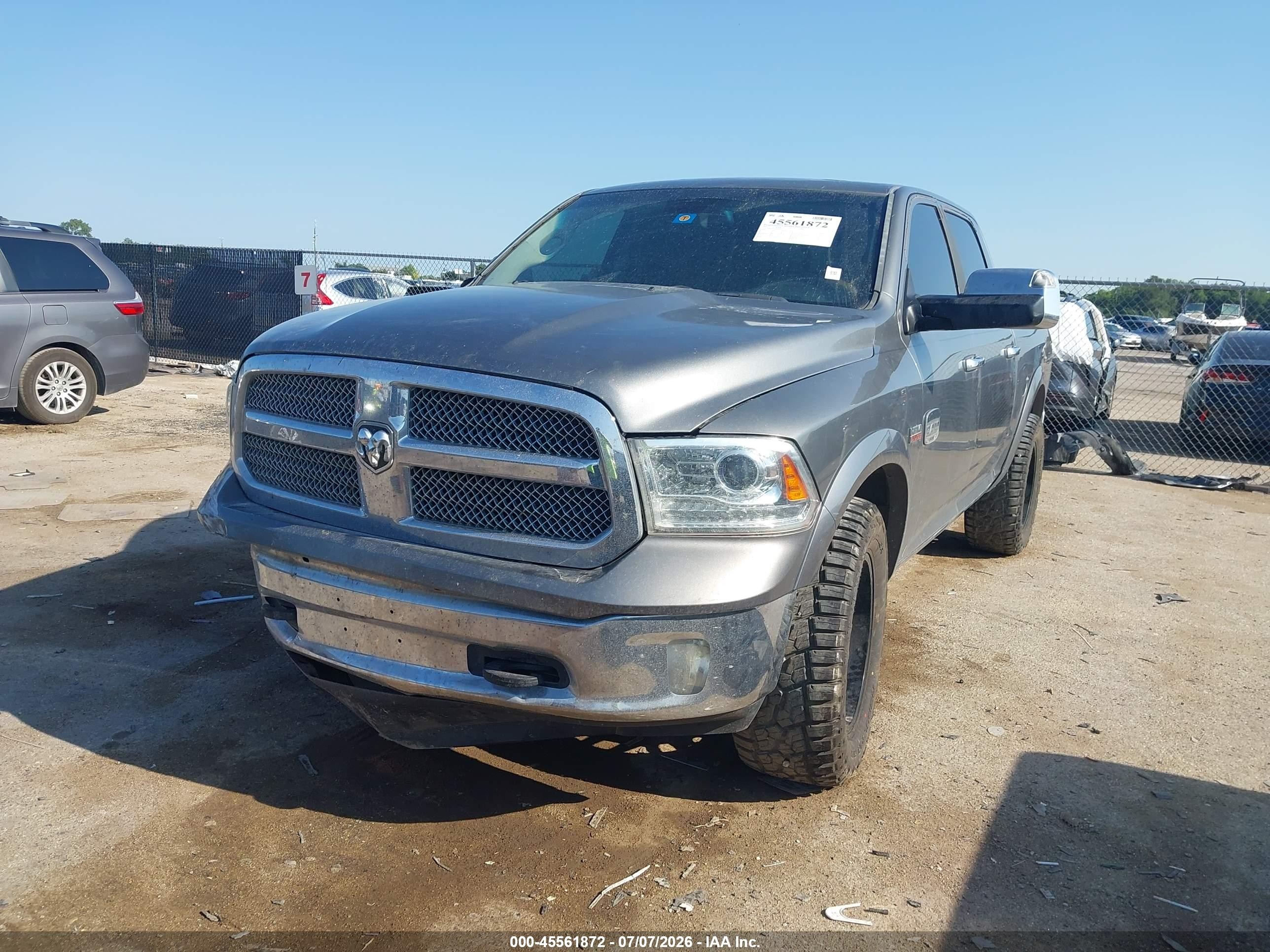 2013 Ram 1500 Laramie Longhorn Edition Серый vin: 1C6RR7PT3DS699342