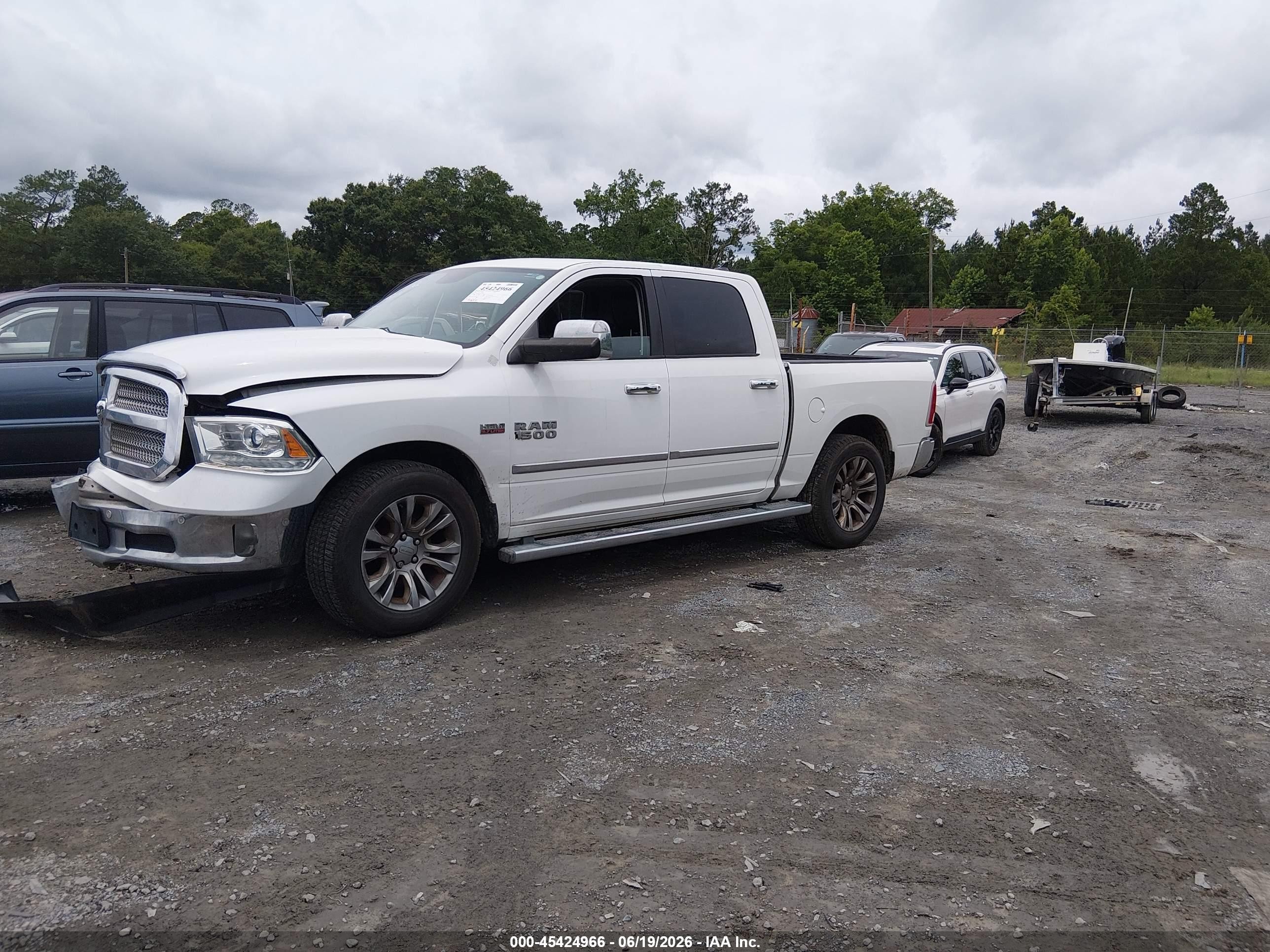 2014 Ram 1500 Longhorn Limited White vin: 1C6RR7PT3ES473951