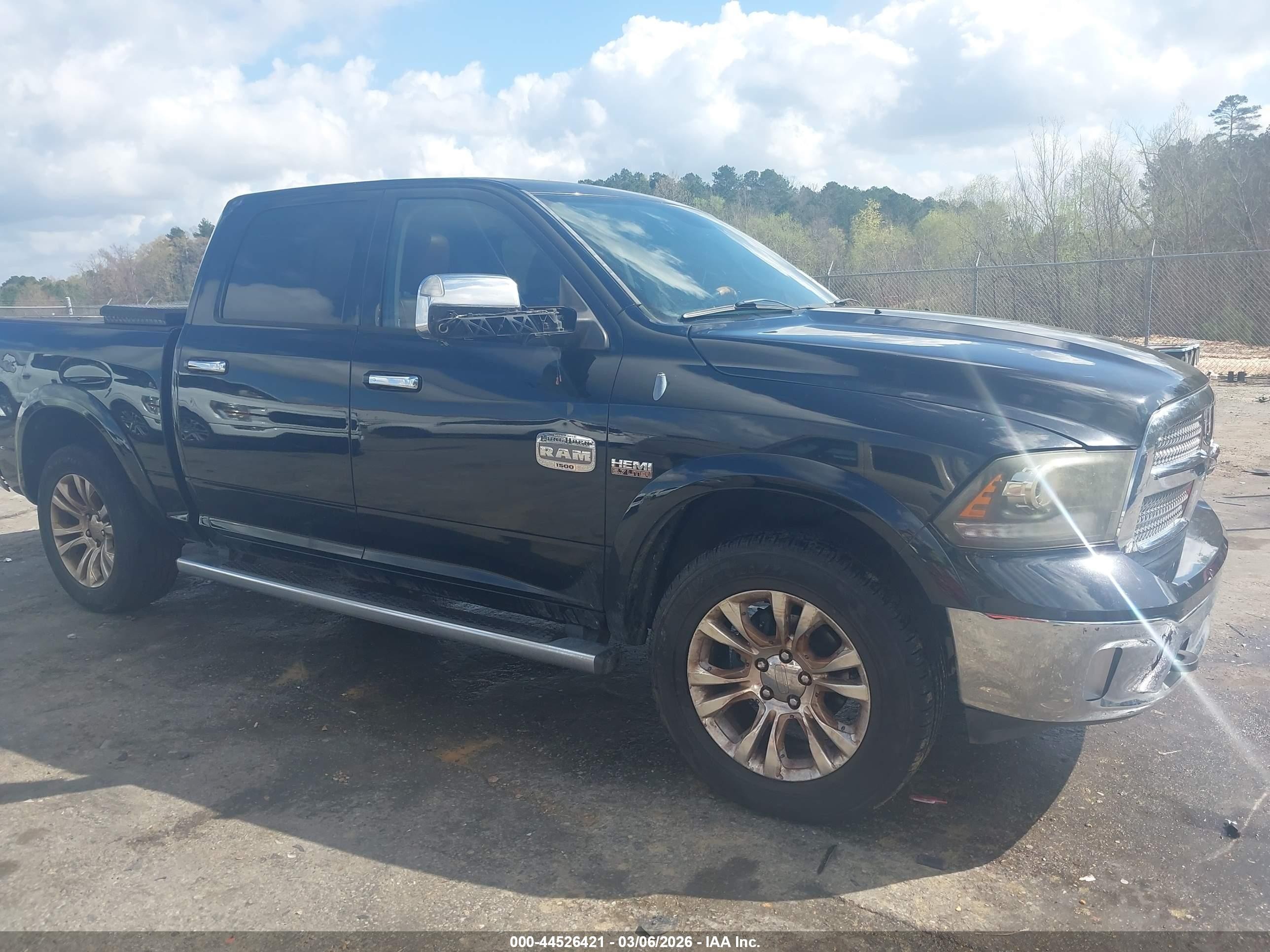 2013 Ram 1500 Laramie Longhorn Edition Черный vin: 1C6RR7PT4DS595331