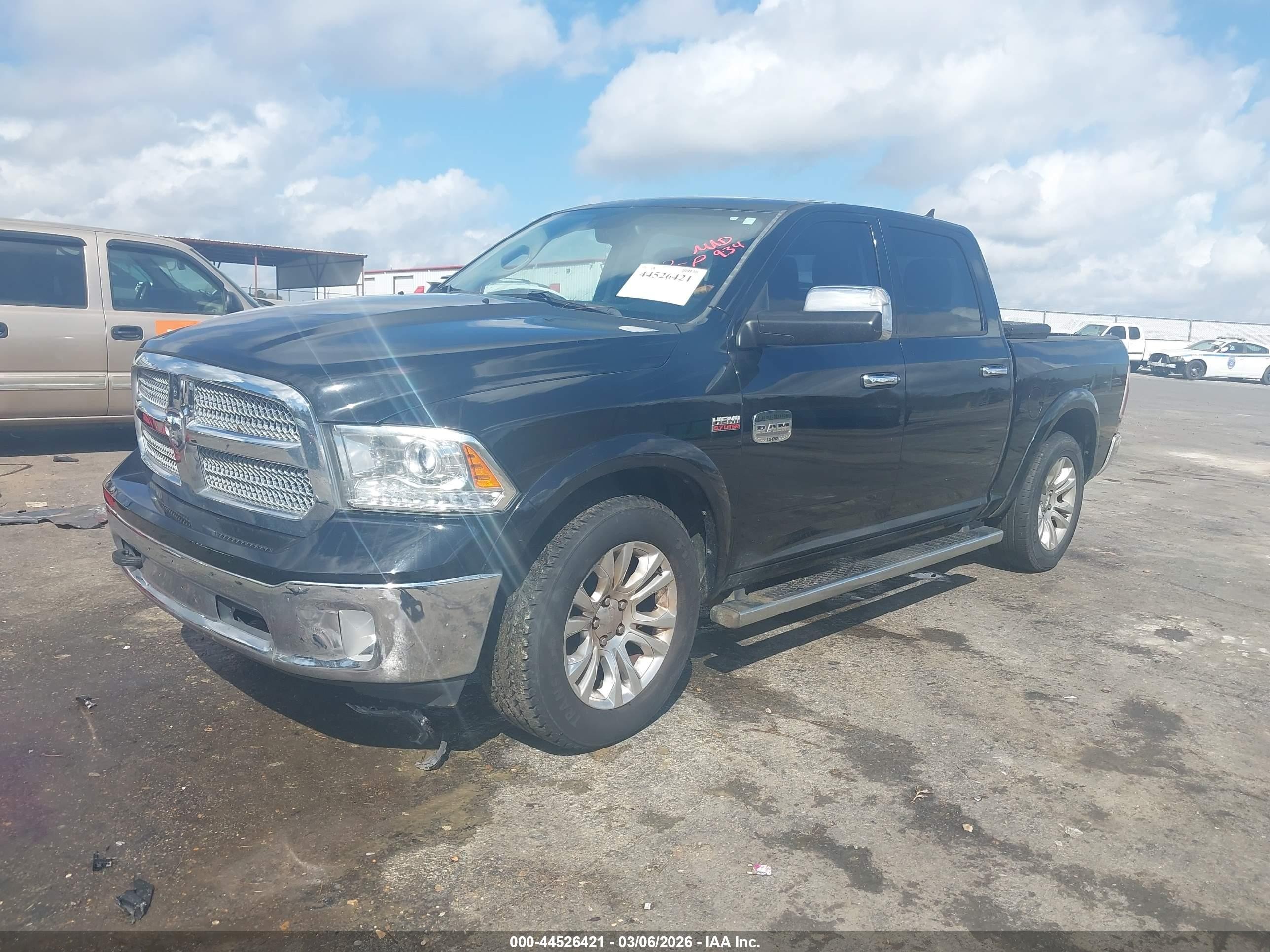 2013 Ram 1500 Laramie Longhorn Edition Черный vin: 1C6RR7PT4DS595331