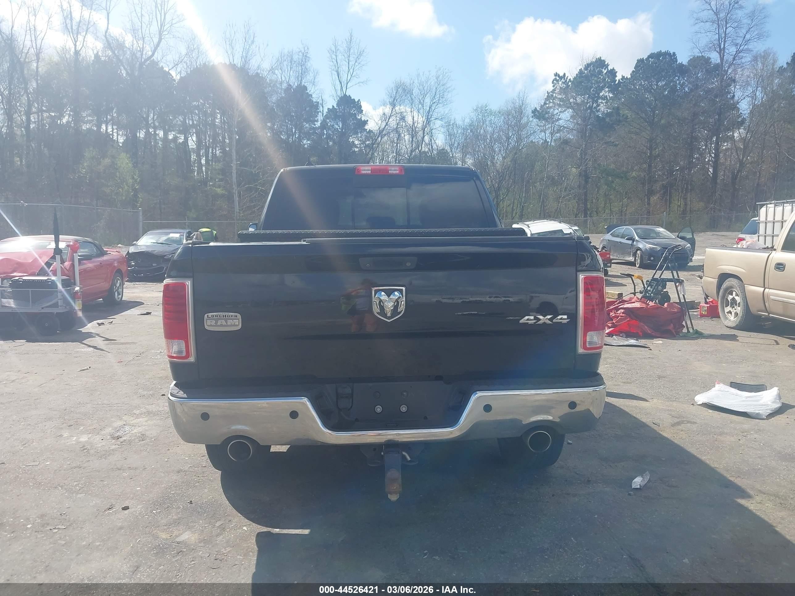 2013 Ram 1500 Laramie Longhorn Edition Черный vin: 1C6RR7PT4DS595331