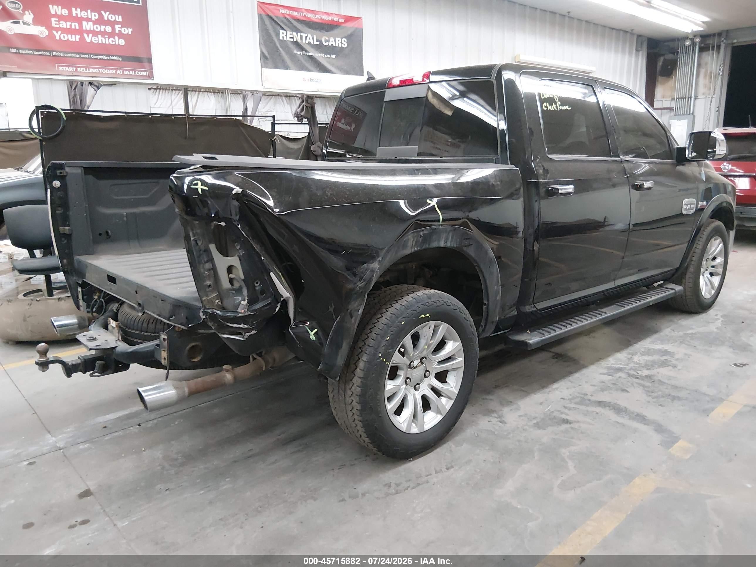 2014 Ram 1500 Longhorn Black vin: 1C6RR7PT4ES133790