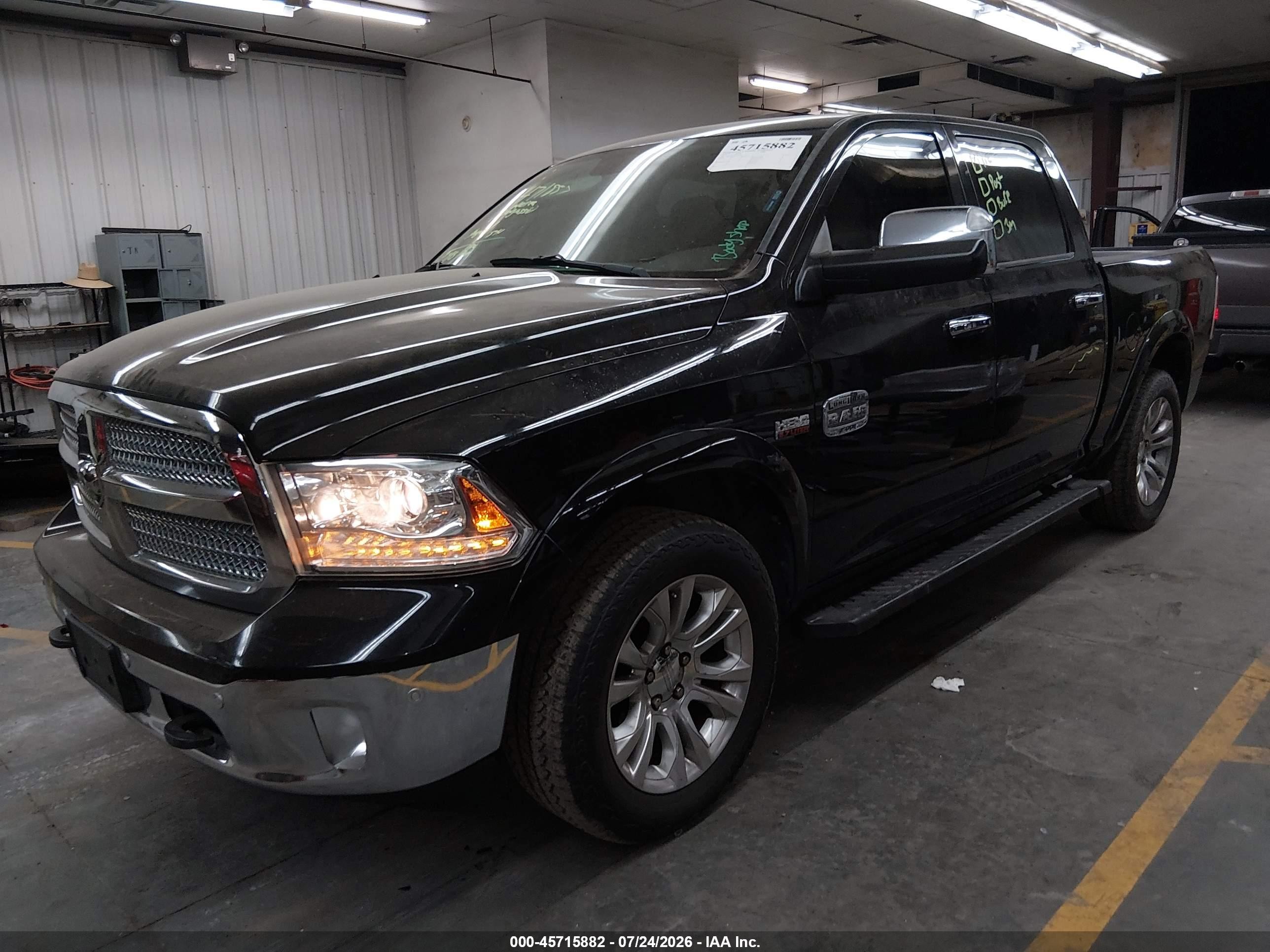 2014 Ram 1500 Longhorn Black vin: 1C6RR7PT4ES133790