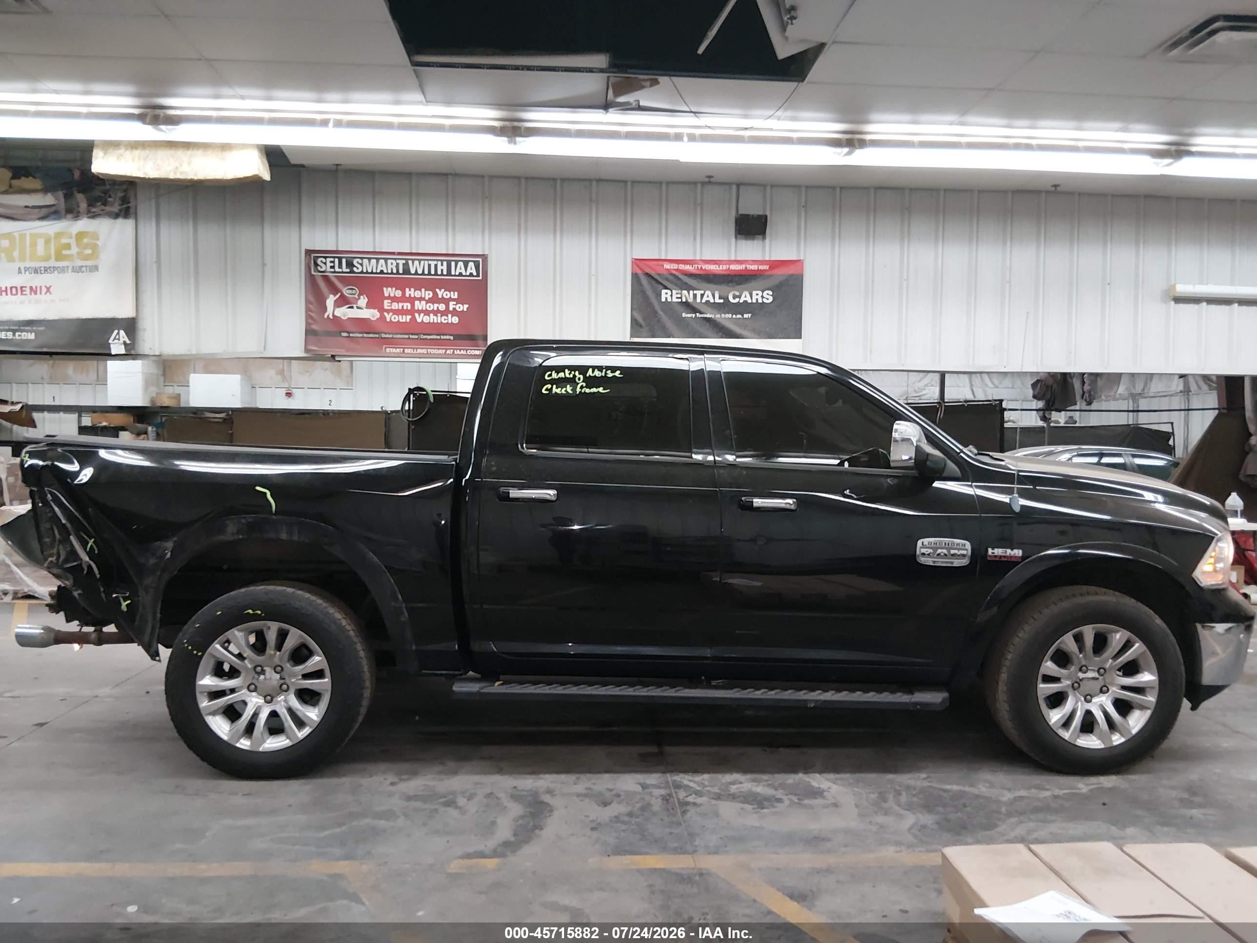 2014 Ram 1500 Longhorn Black vin: 1C6RR7PT4ES133790