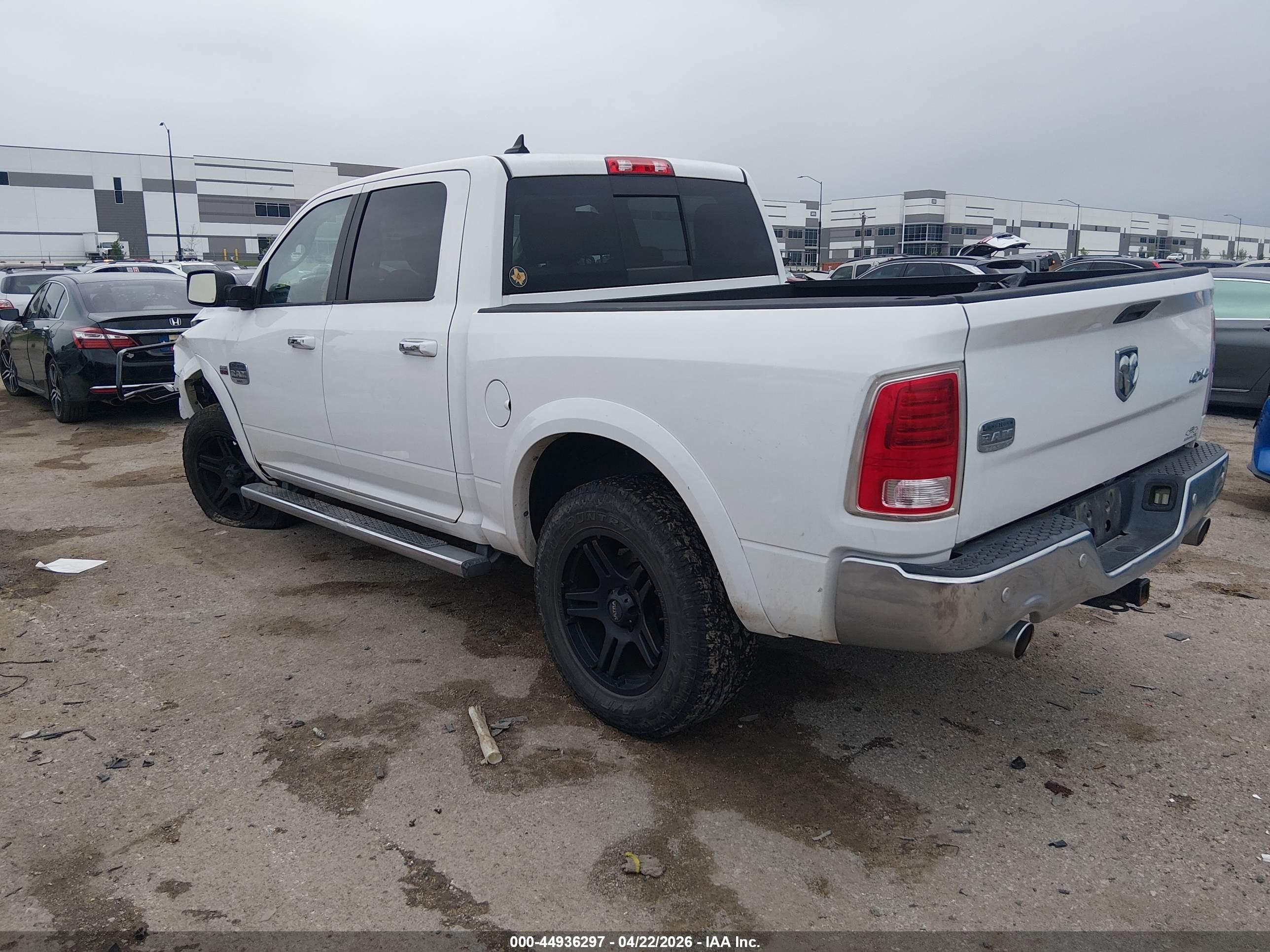 2014 Ram 1500 Longhorn White vin: 1C6RR7PT4ES232416