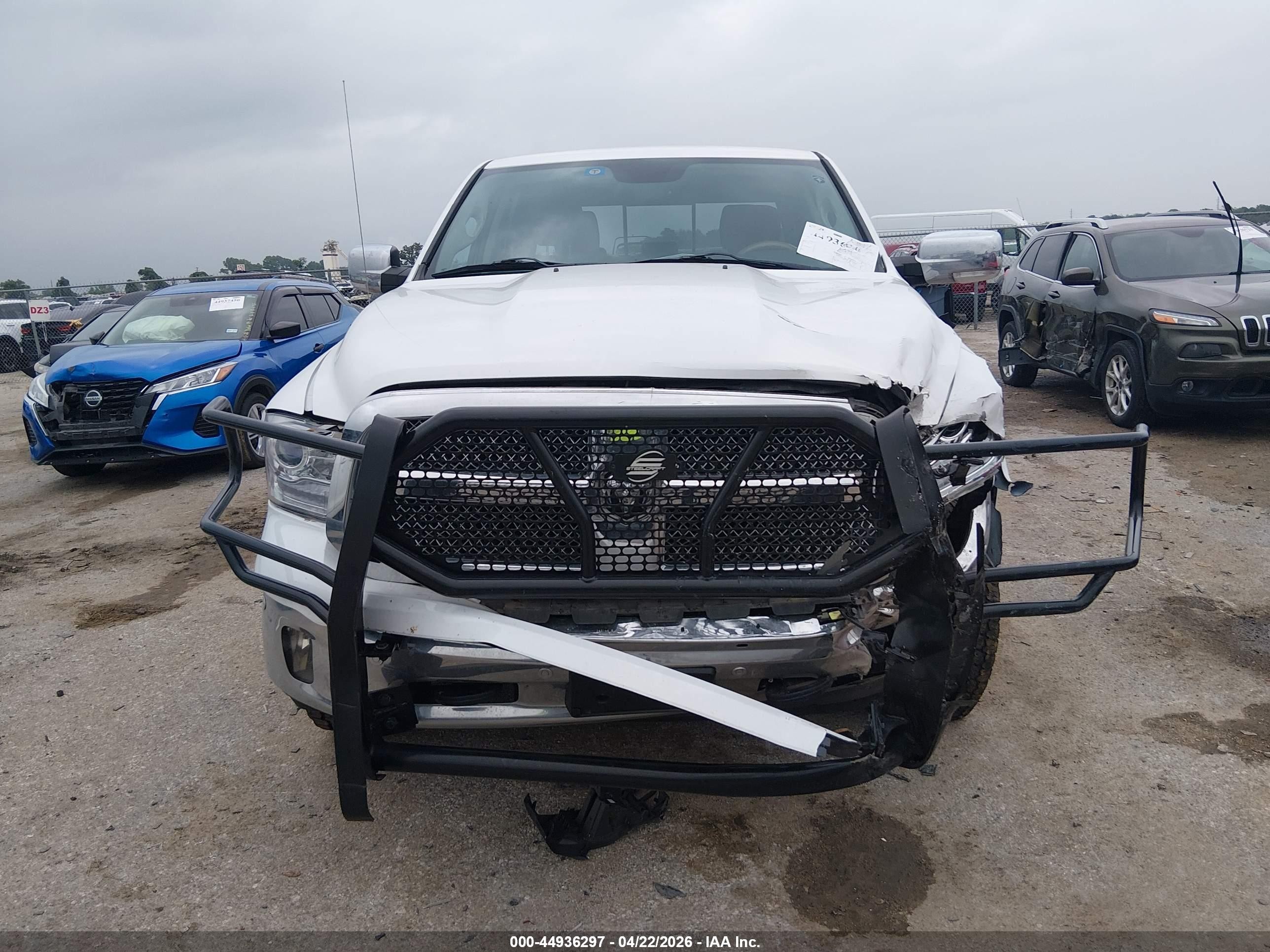 2014 Ram 1500 Longhorn White vin: 1C6RR7PT4ES232416