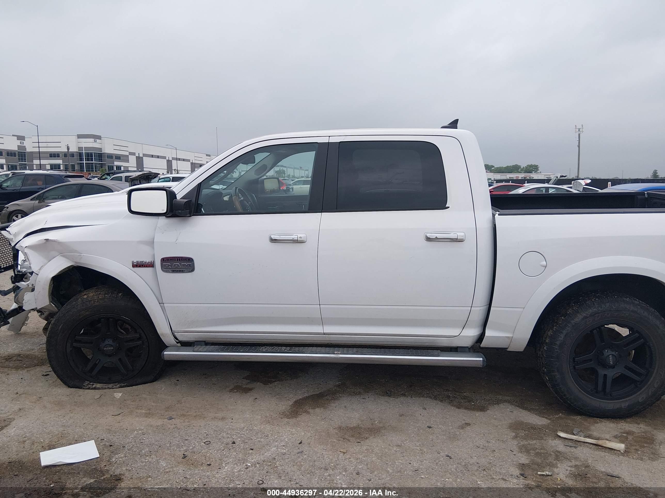 2014 Ram 1500 Longhorn White vin: 1C6RR7PT4ES232416