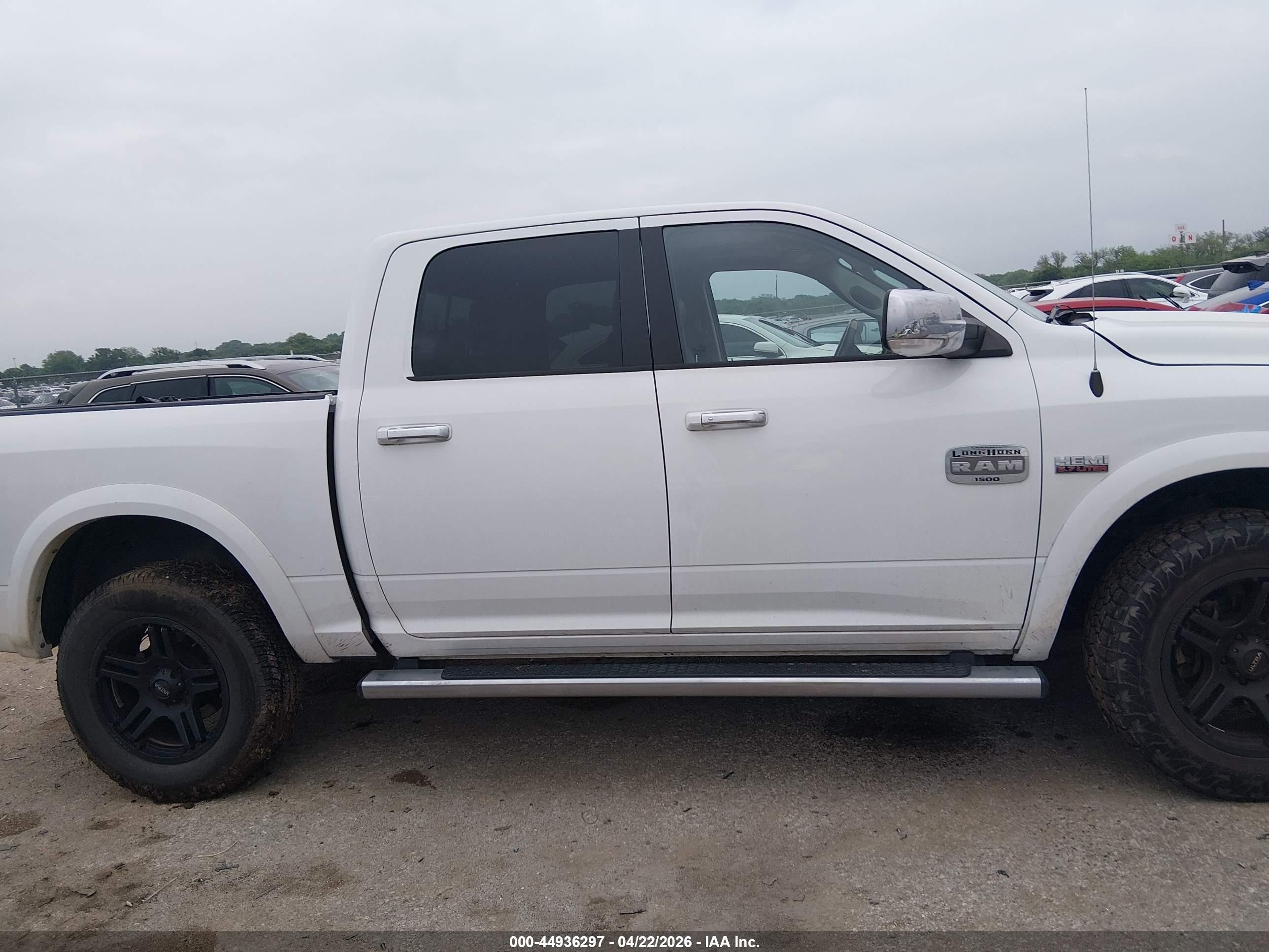 2014 Ram 1500 Longhorn White vin: 1C6RR7PT4ES232416