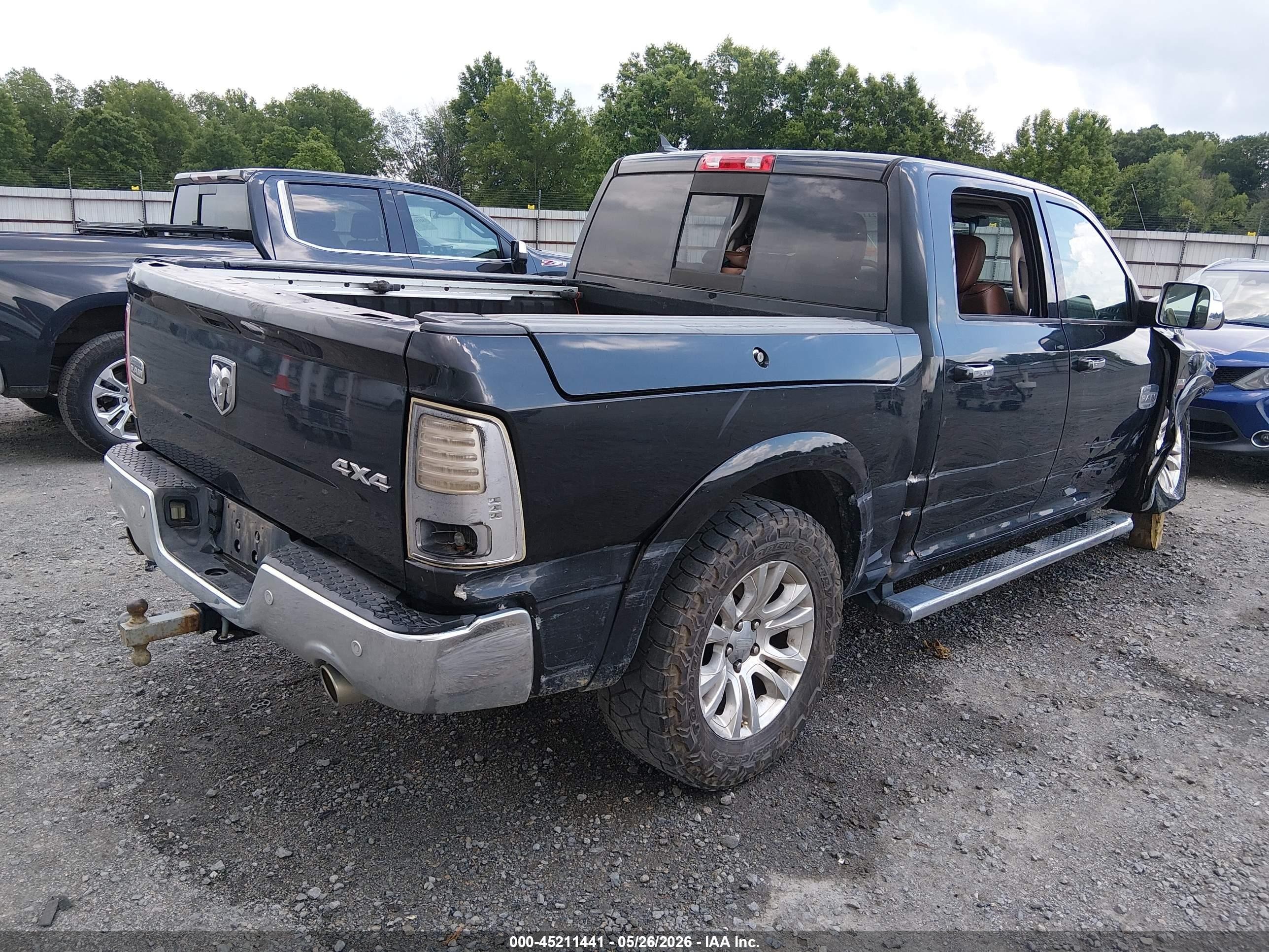 2015 Ram 1500 Laramie Longhorn Black vin: 1C6RR7PT4FS727801