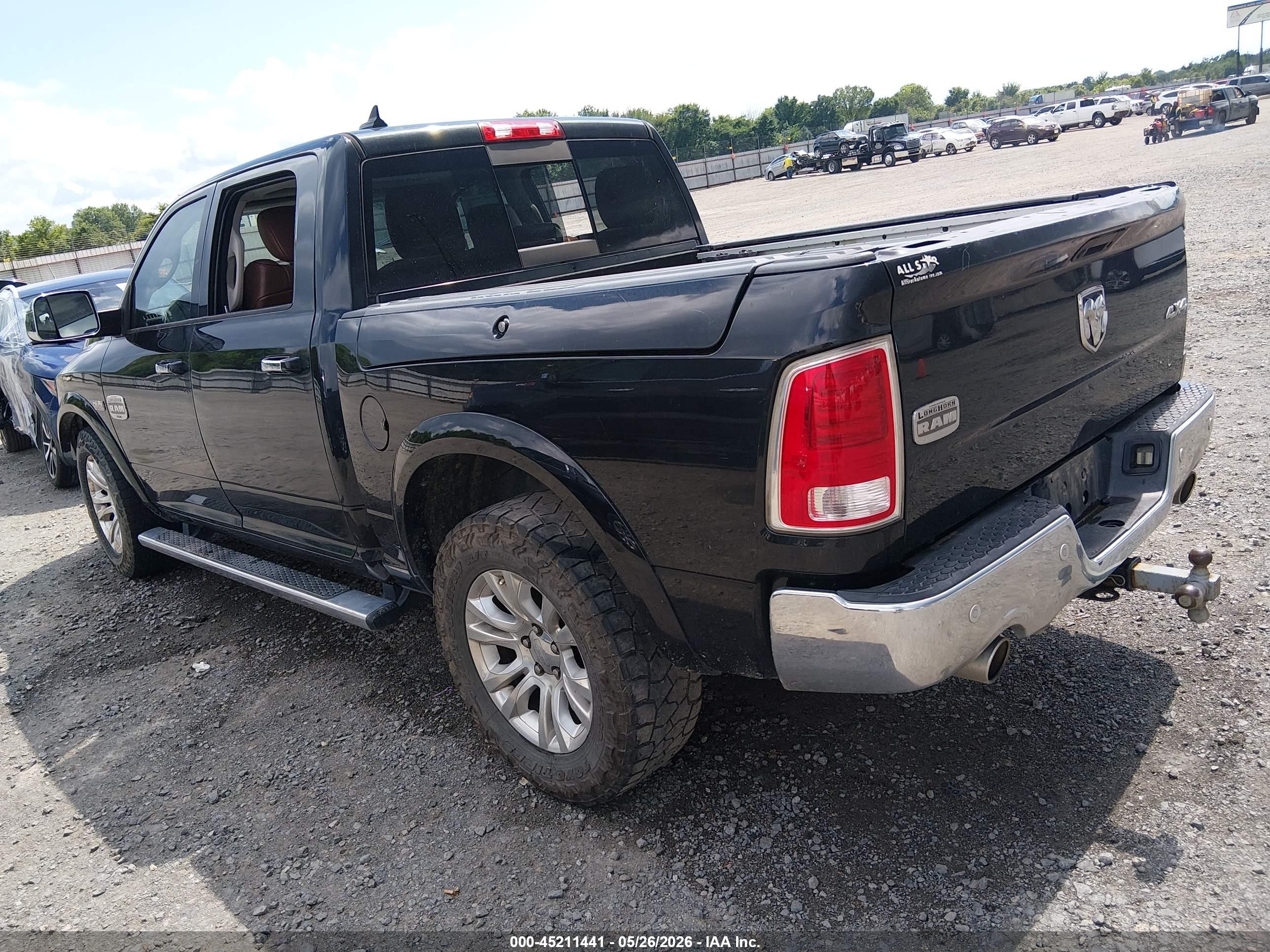 2015 Ram 1500 Laramie Longhorn Black vin: 1C6RR7PT4FS727801