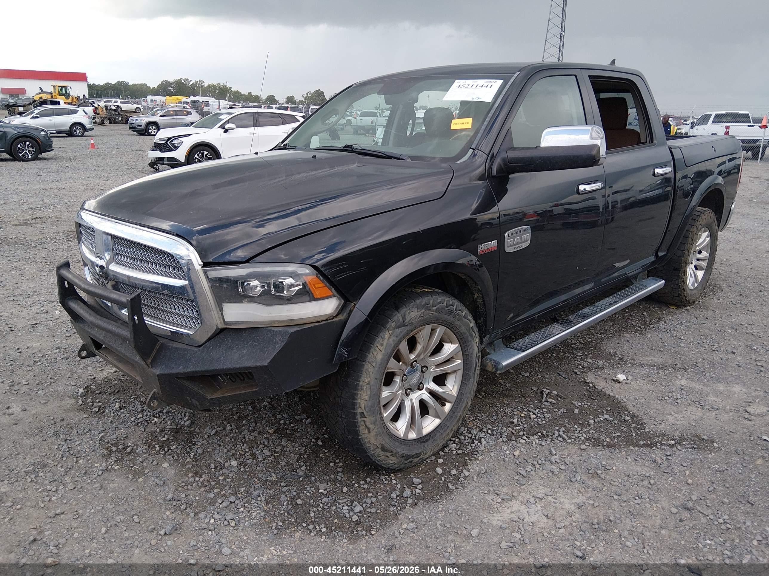 2015 Ram 1500 Laramie Longhorn Black vin: 1C6RR7PT4FS727801