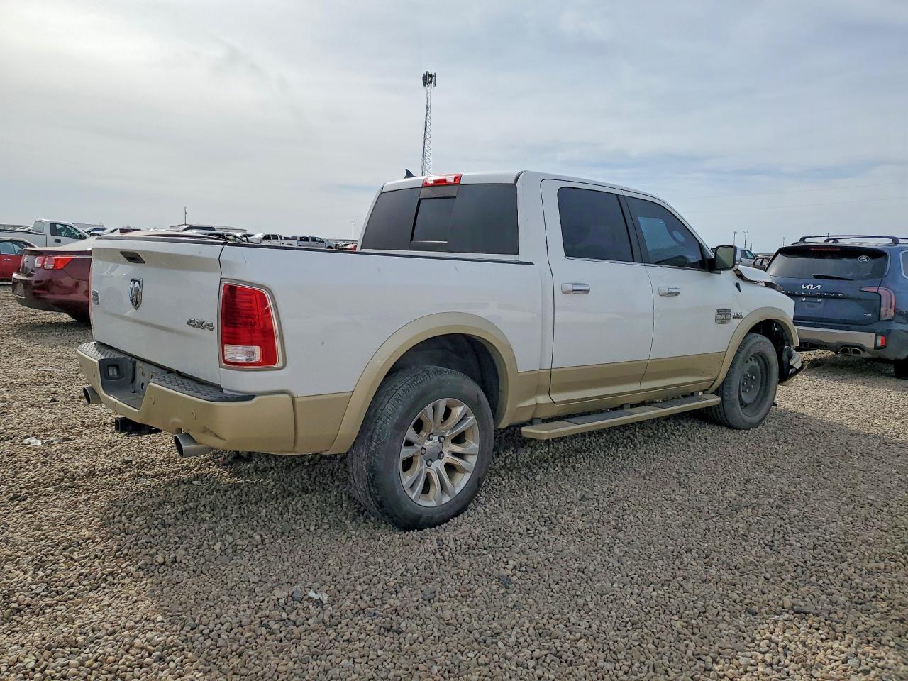 2017 Ram 1500 Longhorn White vin: 1C6RR7PT4HS720429