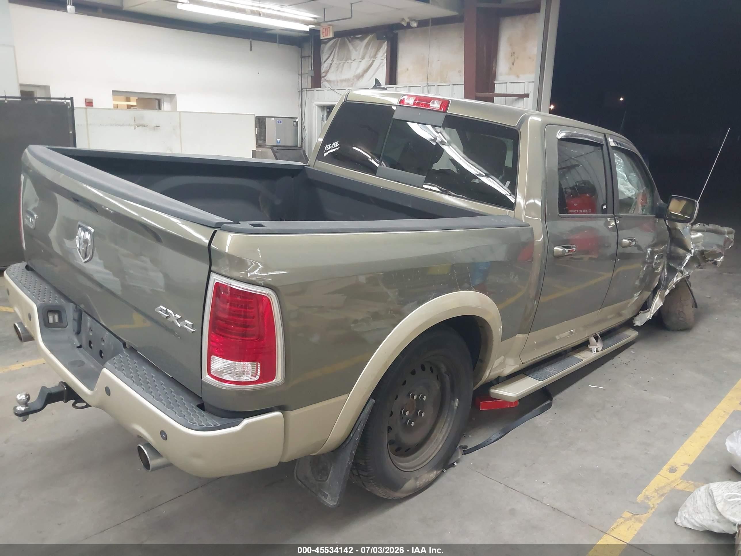 2013 Ram 1500 Laramie Longhorn Edition Brown vin: 1C6RR7PT5DS689167