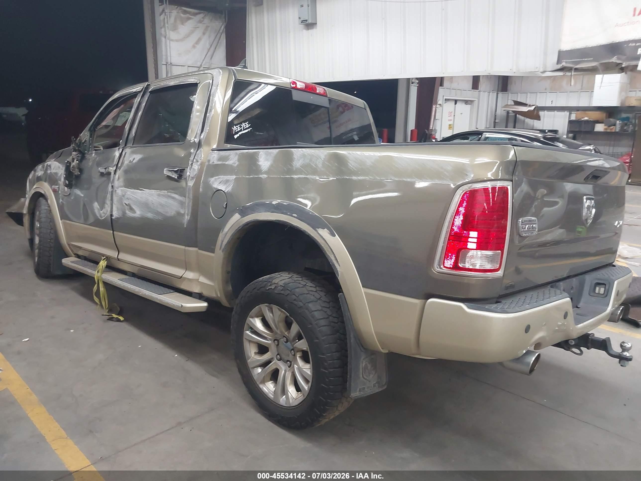 2013 Ram 1500 Laramie Longhorn Edition Brown vin: 1C6RR7PT5DS689167