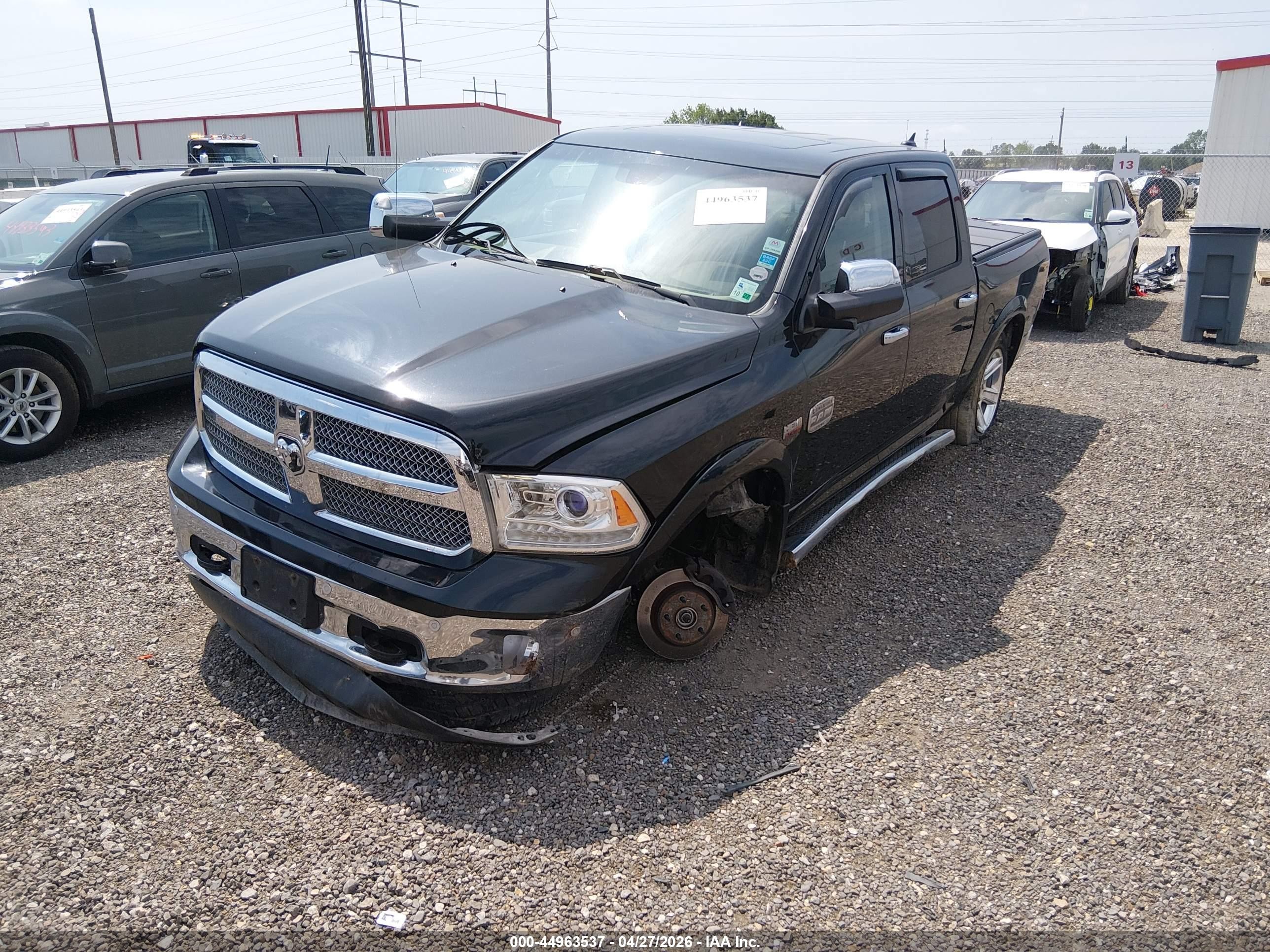 2016 Ram 1500 Longhorn Черный vin: 1C6RR7PT5GS235845