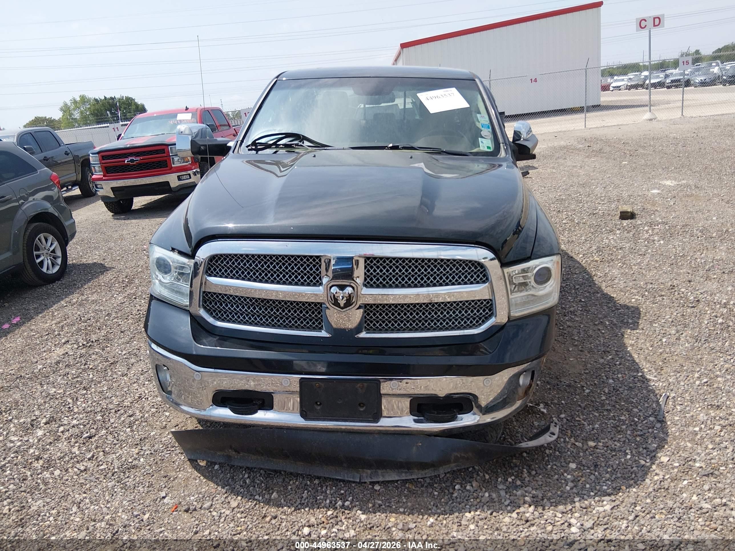 2016 Ram 1500 Longhorn Черный vin: 1C6RR7PT5GS235845
