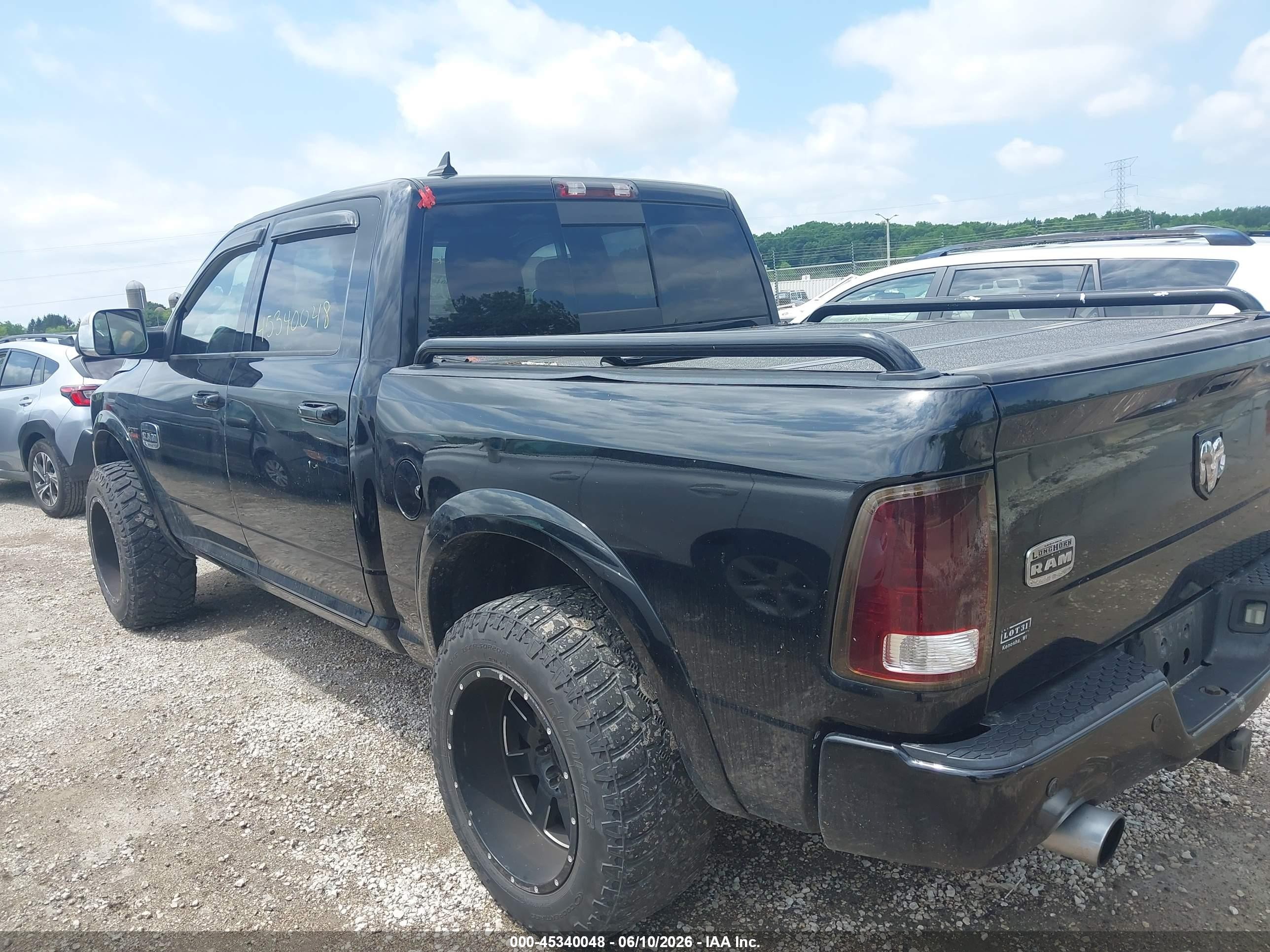 2013 Ram 1500 Laramie Longhorn Edition Black vin: 1C6RR7PT6DS596903