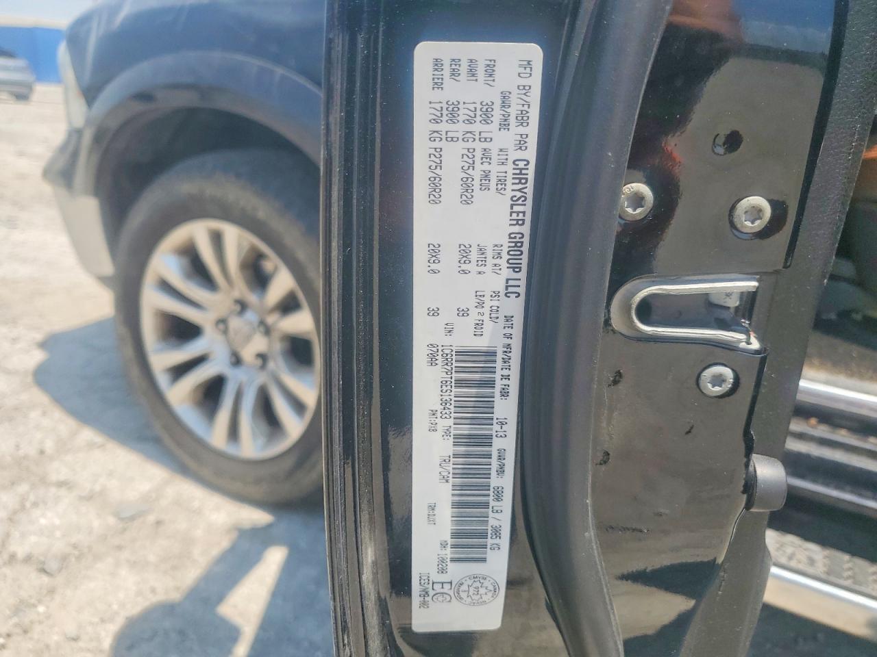 2014 Ram 1500 Longhorn Black vin: 1C6RR7PT6ES136433