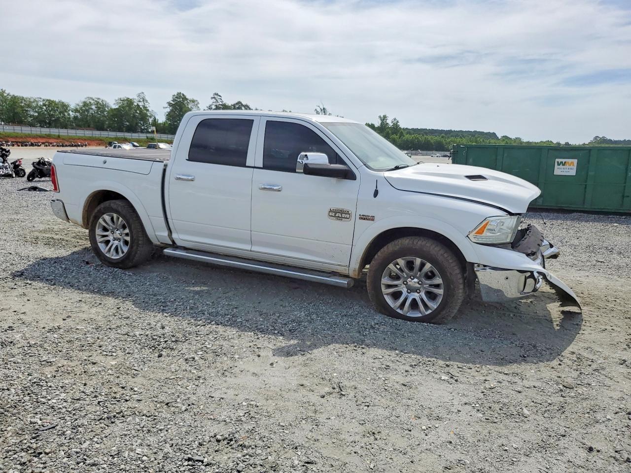 2014 Ram 1500 Longhorn White vin: 1C6RR7PT7ES143794
