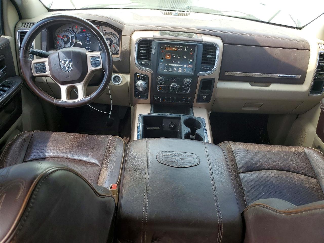 2014 Ram 1500 Longhorn White vin: 1C6RR7PT7ES143794
