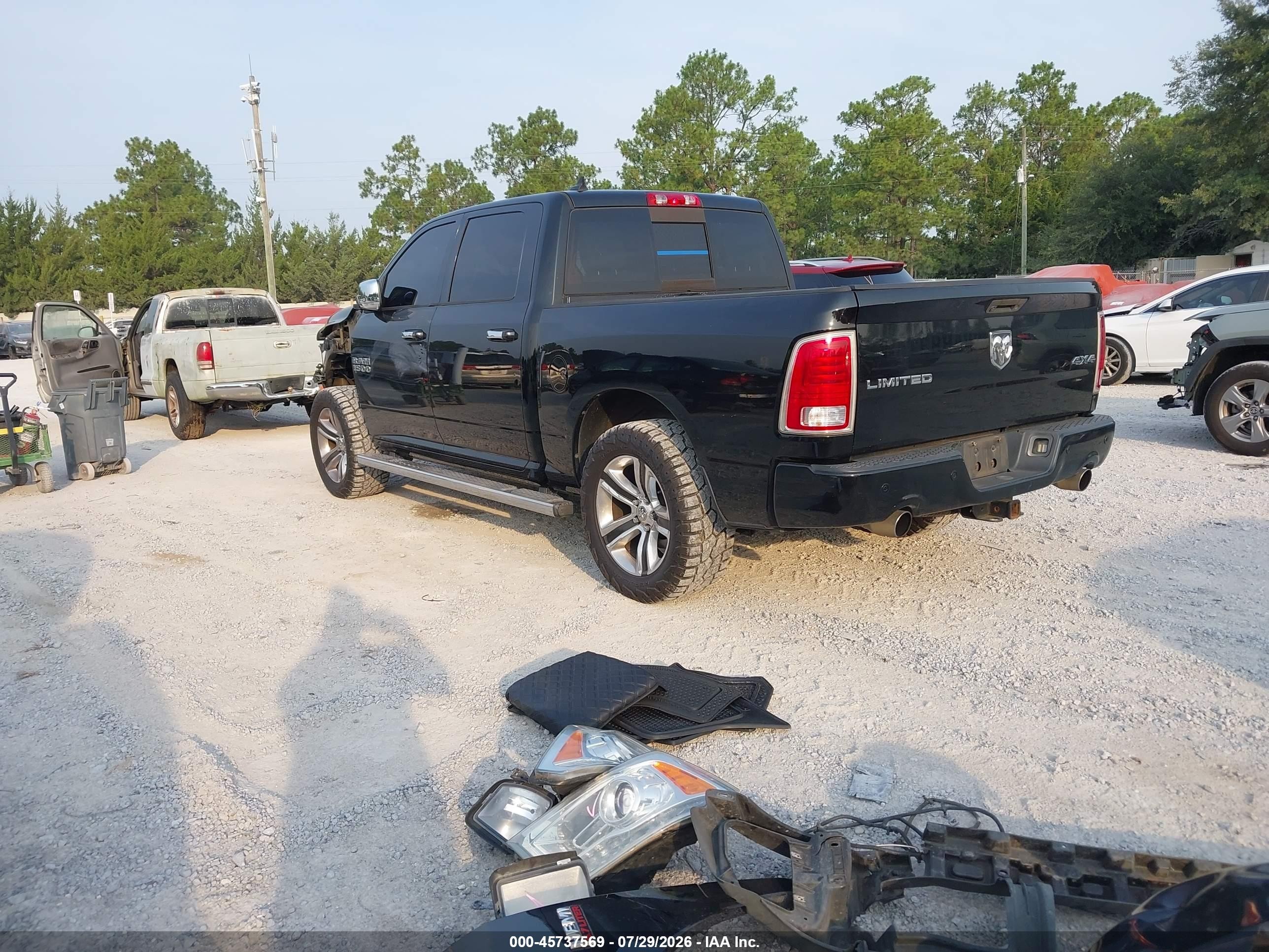2014 Ram 1500 Longhorn Limited Black vin: 1C6RR7PT7ES214475