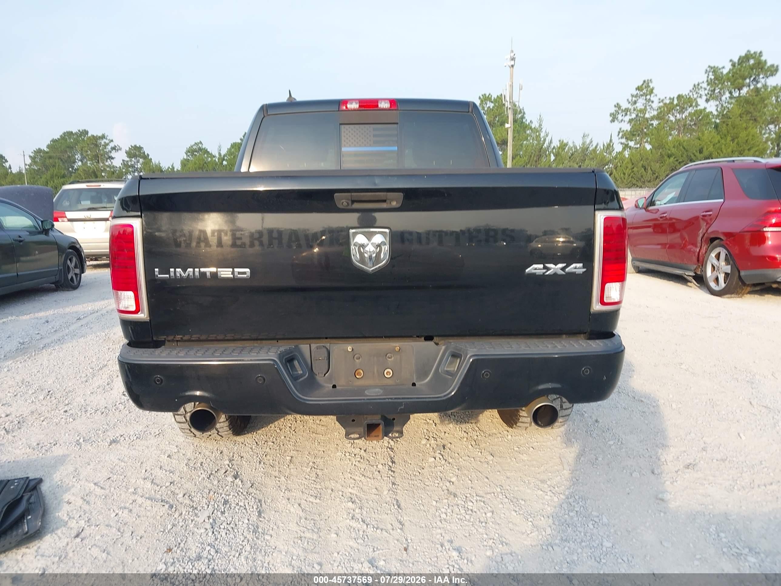2014 Ram 1500 Longhorn Limited Black vin: 1C6RR7PT7ES214475