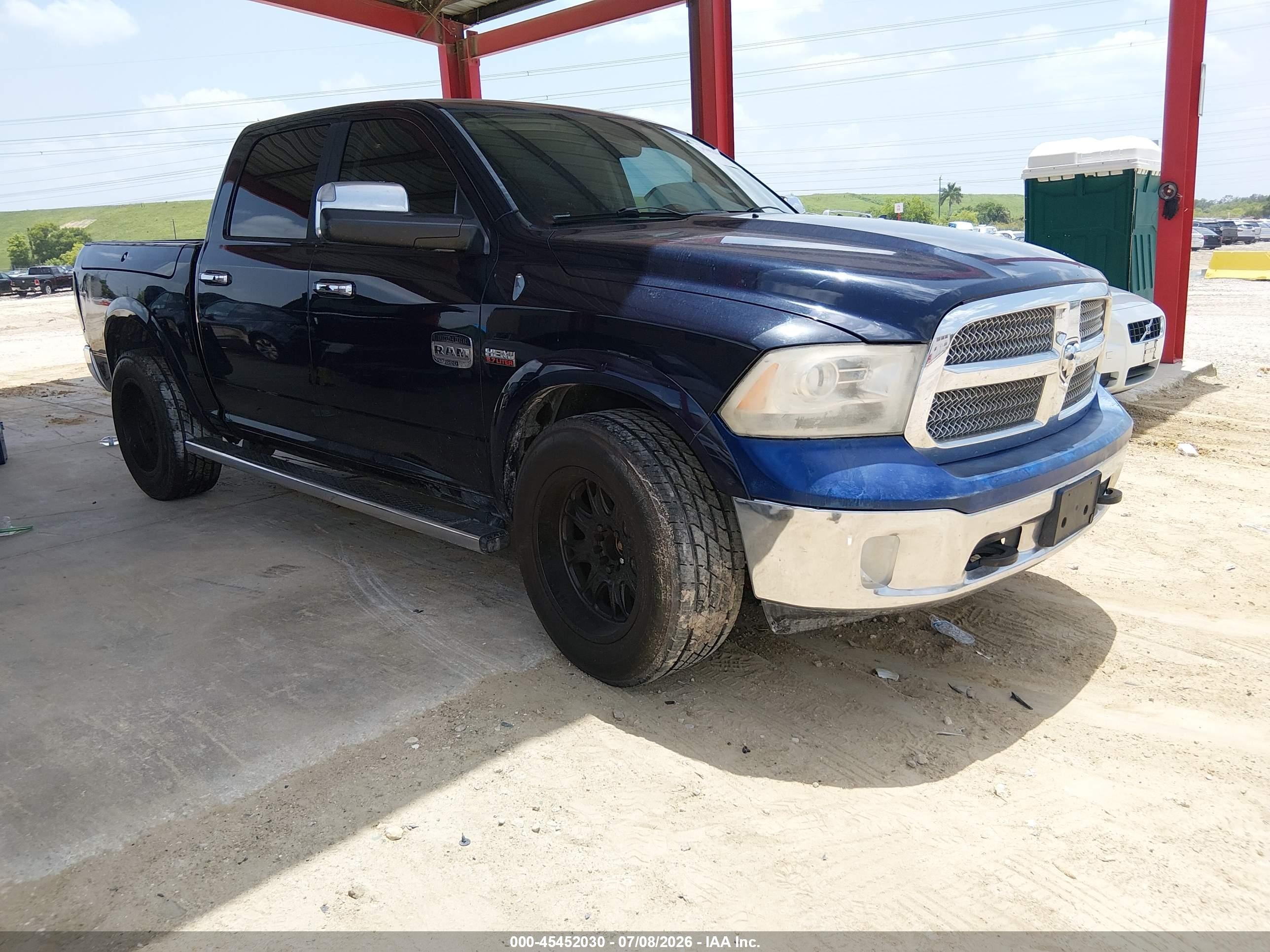 2013 Ram 1500 Laramie Longhorn Edition Blue vin: 1C6RR7PT8DS525153