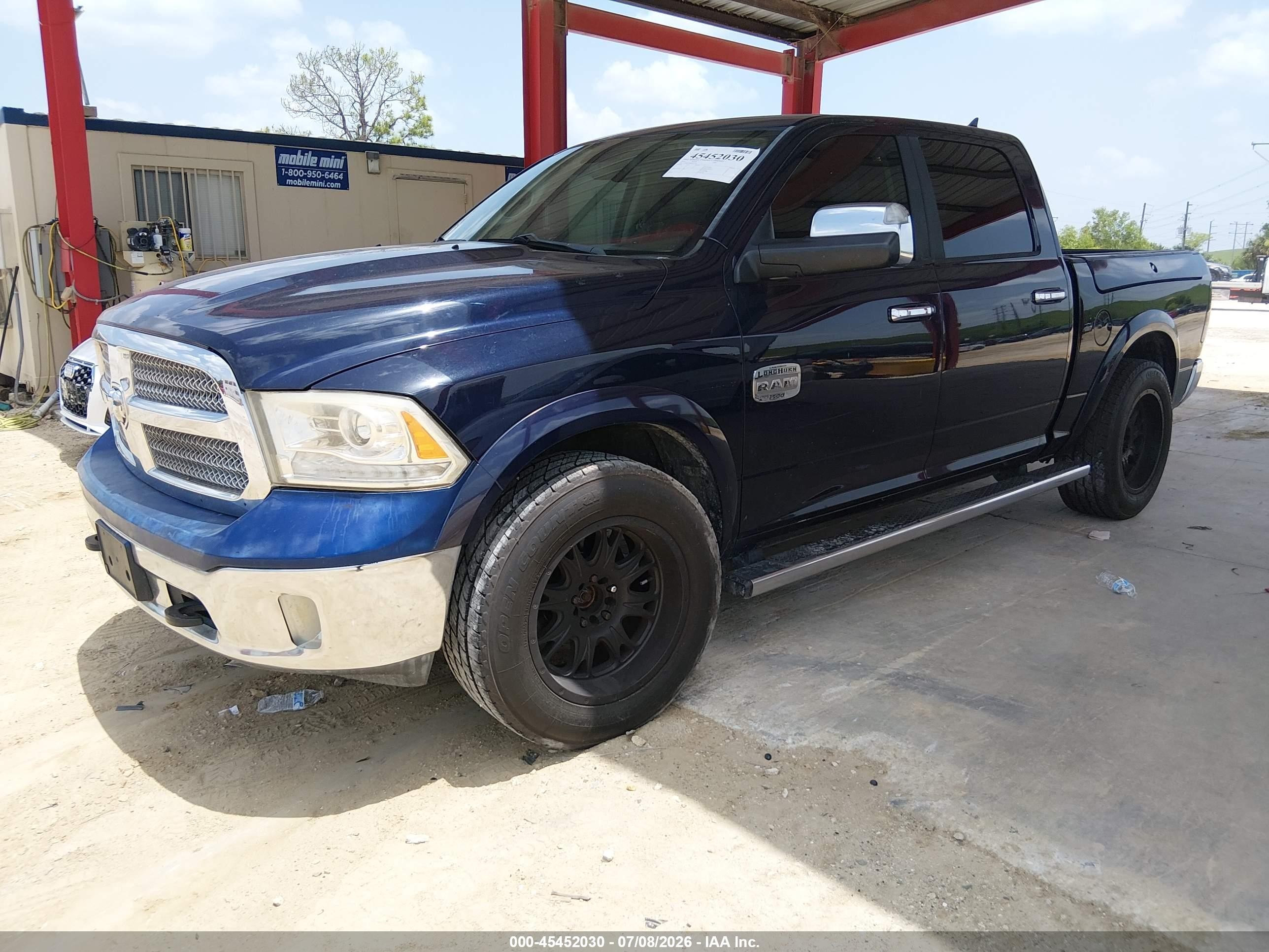 2013 Ram 1500 Laramie Longhorn Edition Blue vin: 1C6RR7PT8DS525153