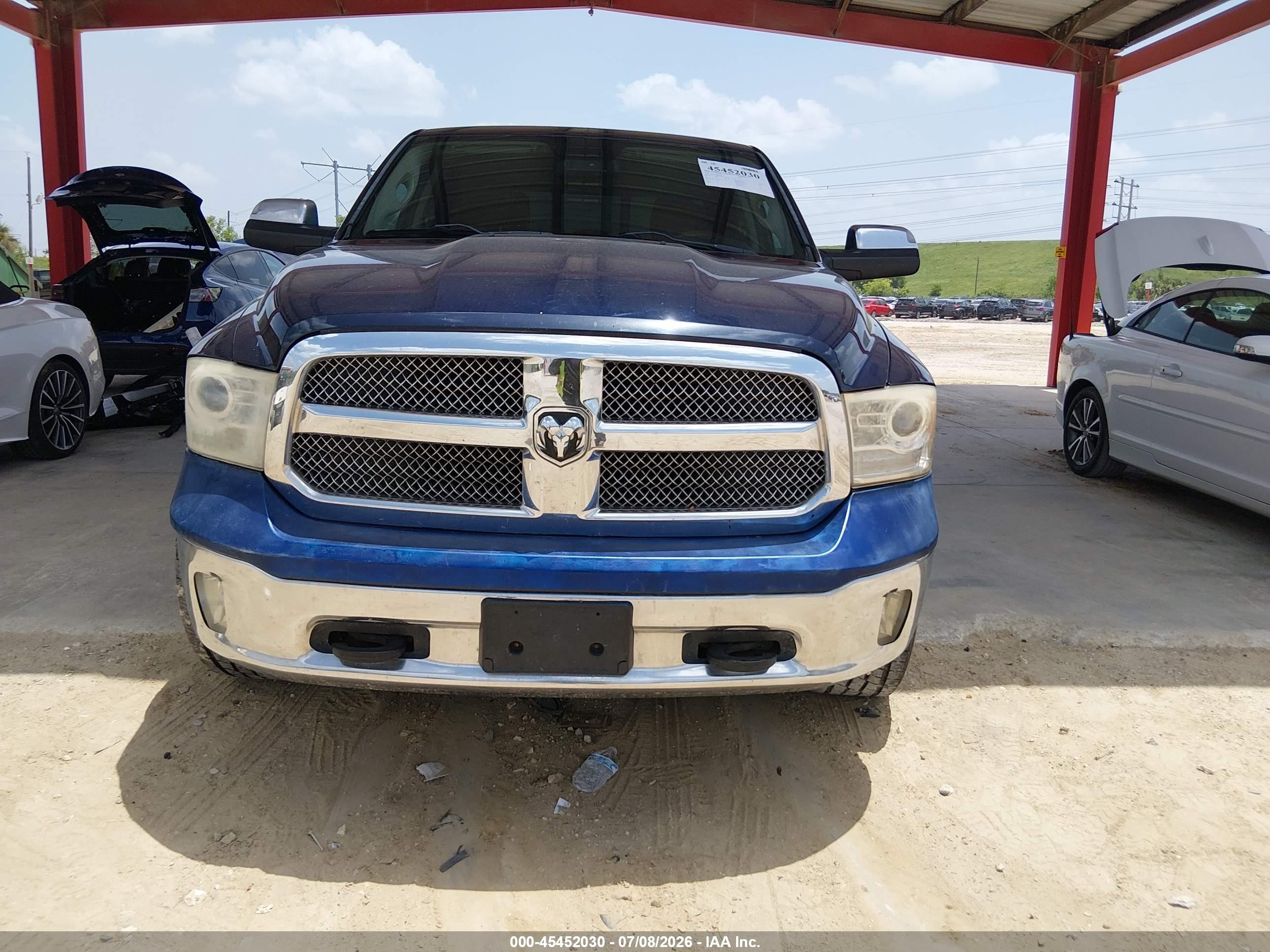 2013 Ram 1500 Laramie Longhorn Edition Blue vin: 1C6RR7PT8DS525153