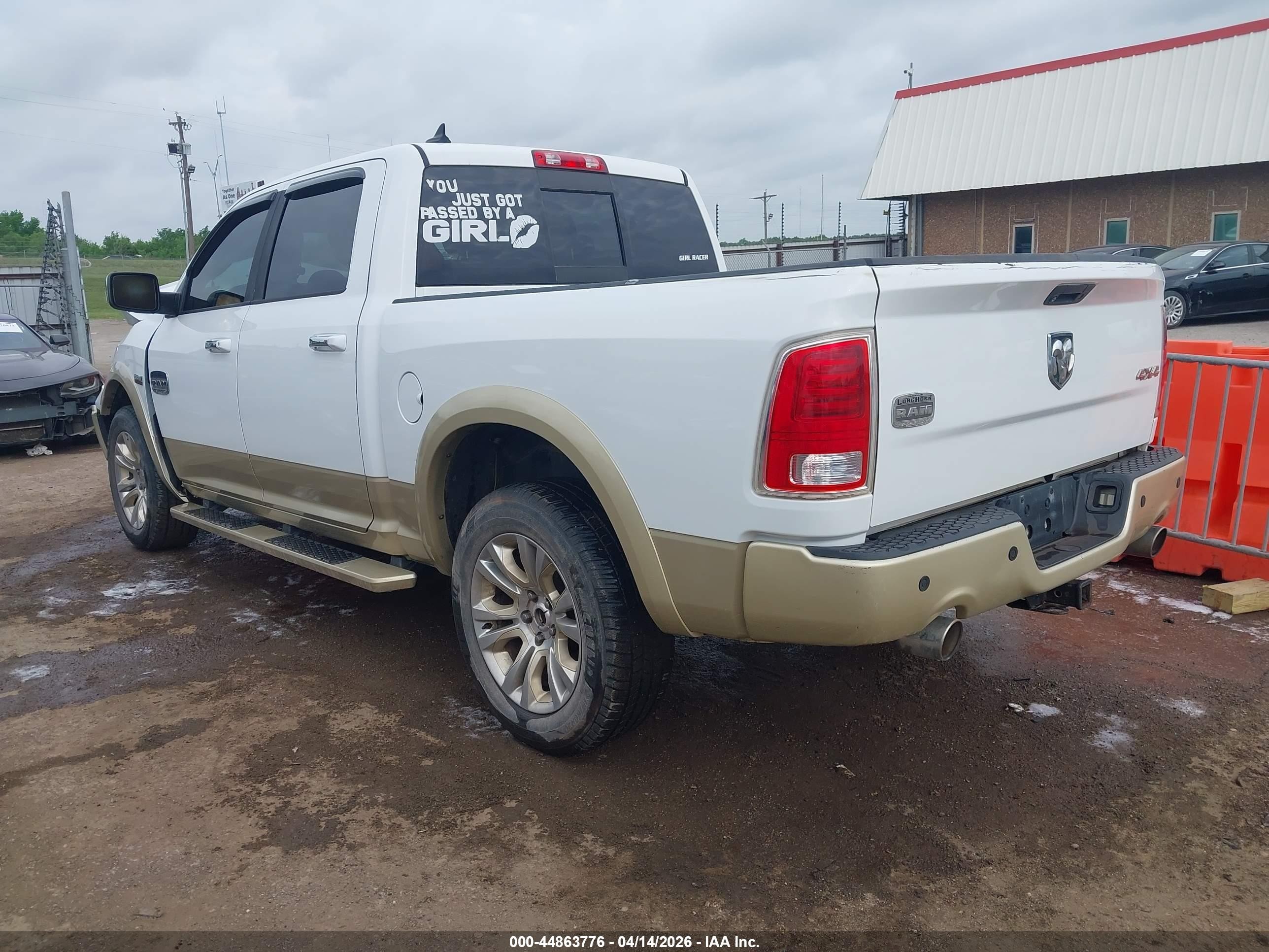 2013 Ram 1500 Laramie Longhorn Edition White vin: 1C6RR7PT8DS655630