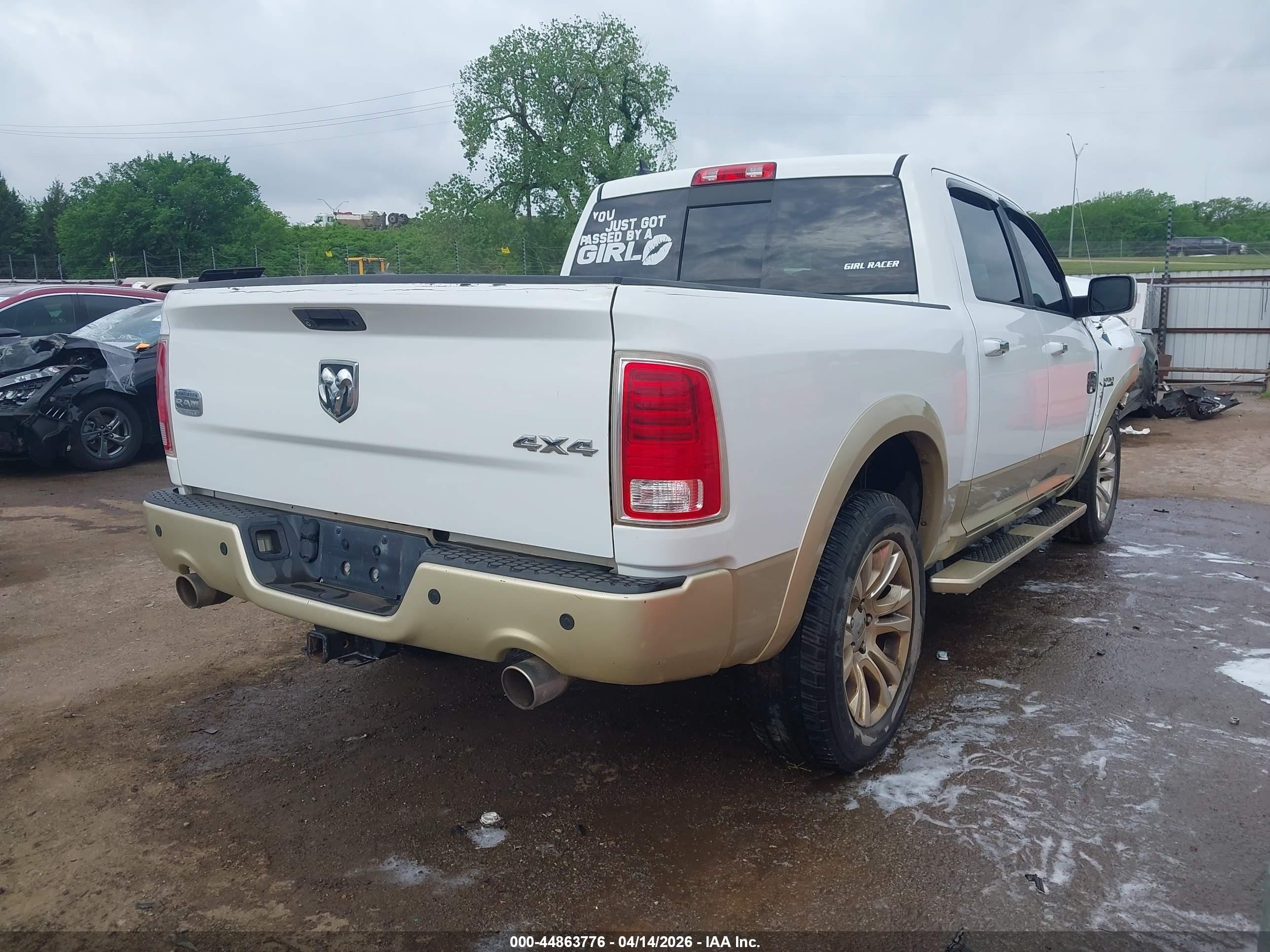 2013 Ram 1500 Laramie Longhorn Edition White vin: 1C6RR7PT8DS655630