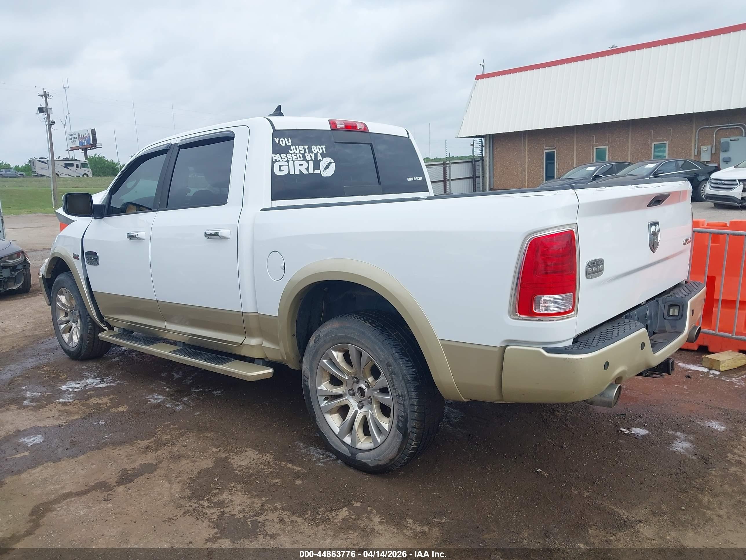 2013 Ram 1500 Laramie Longhorn Edition White vin: 1C6RR7PT8DS655630
