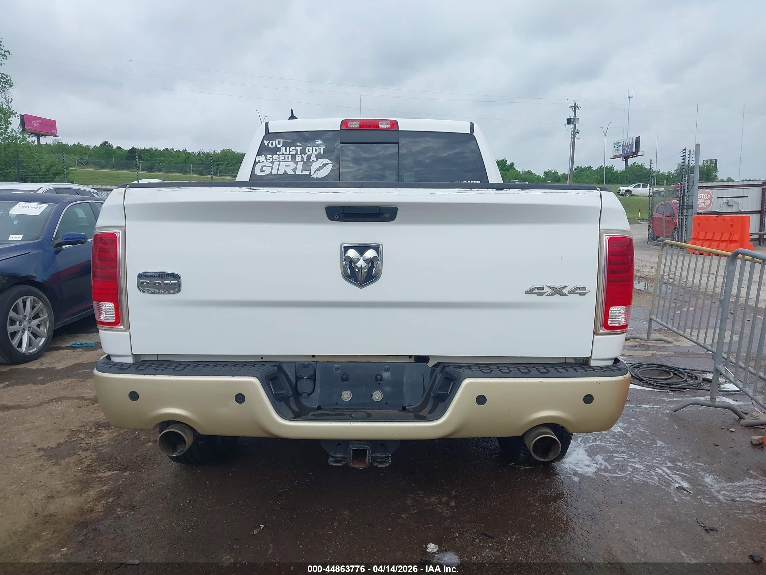 2013 Ram 1500 Laramie Longhorn Edition White vin: 1C6RR7PT8DS655630