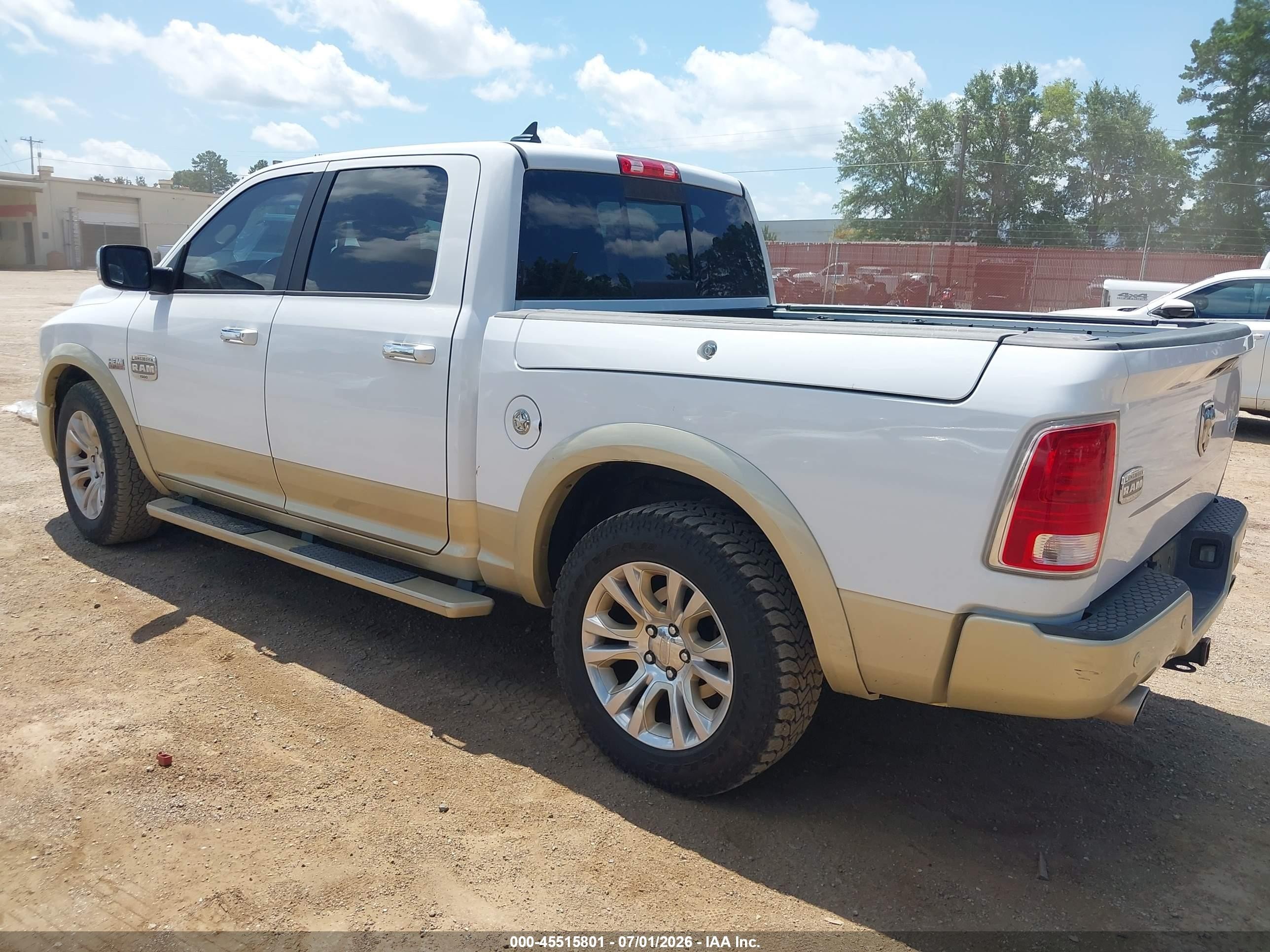 2014 Ram 1500 Longhorn Белый vin: 1C6RR7PT8ES472181