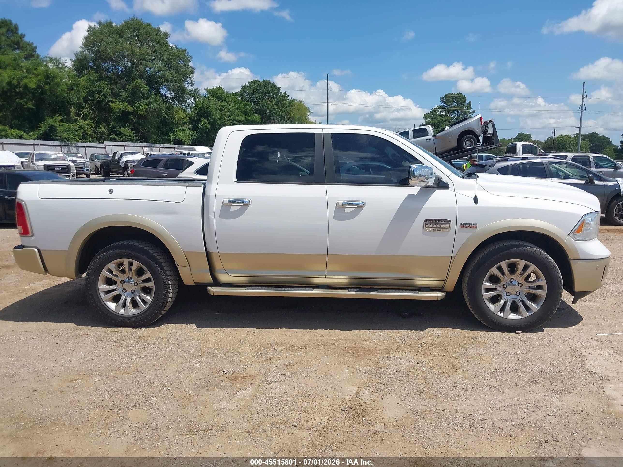 2014 Ram 1500 Longhorn Белый vin: 1C6RR7PT8ES472181
