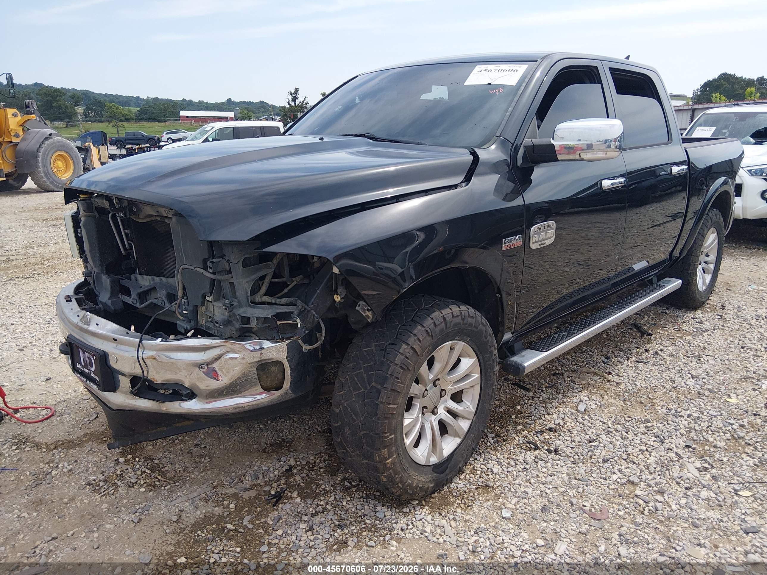 2015 Ram 1500 Laramie Longhorn Черный vin: 1C6RR7PT8FS679414