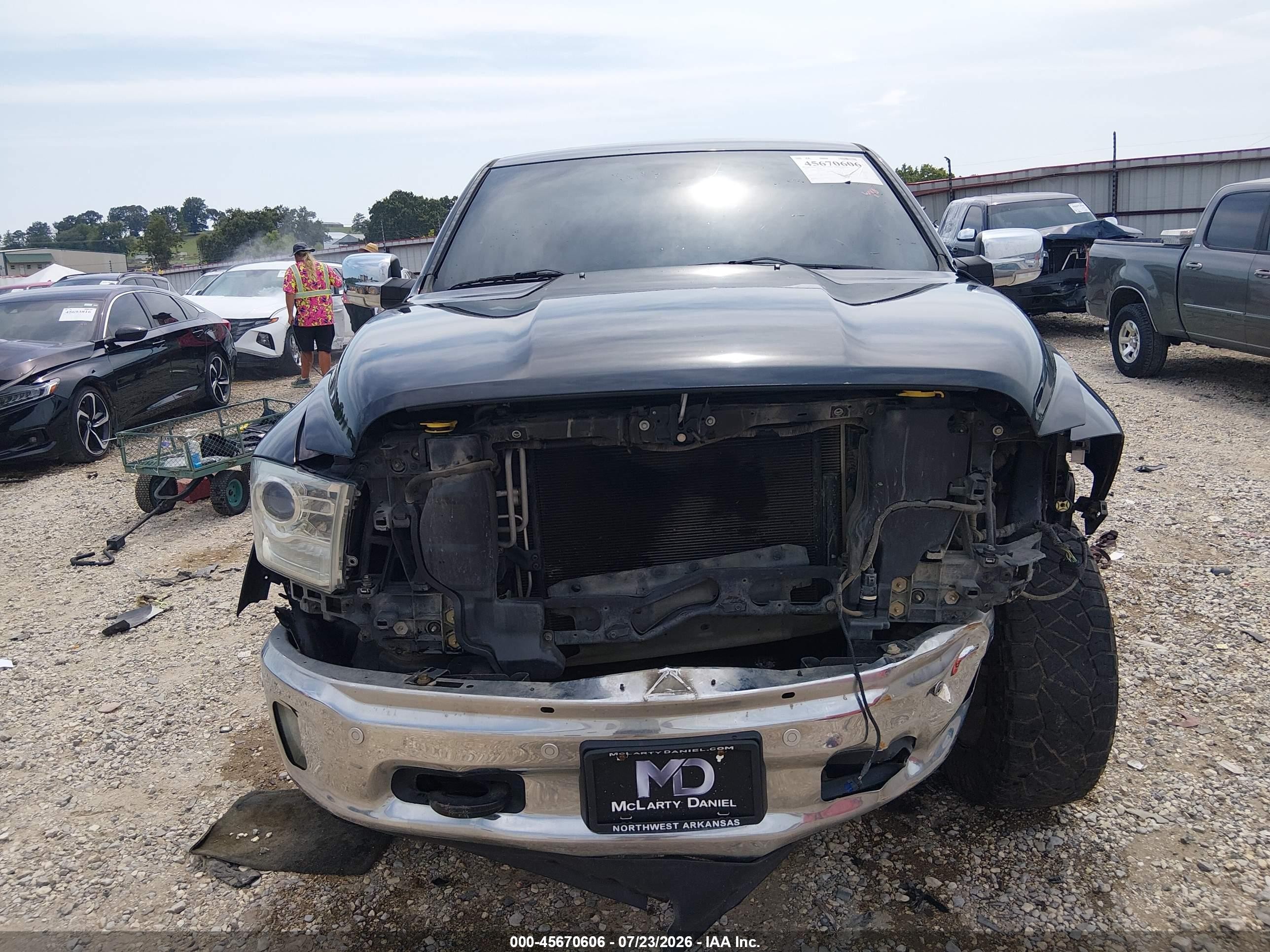 2015 Ram 1500 Laramie Longhorn Черный vin: 1C6RR7PT8FS679414