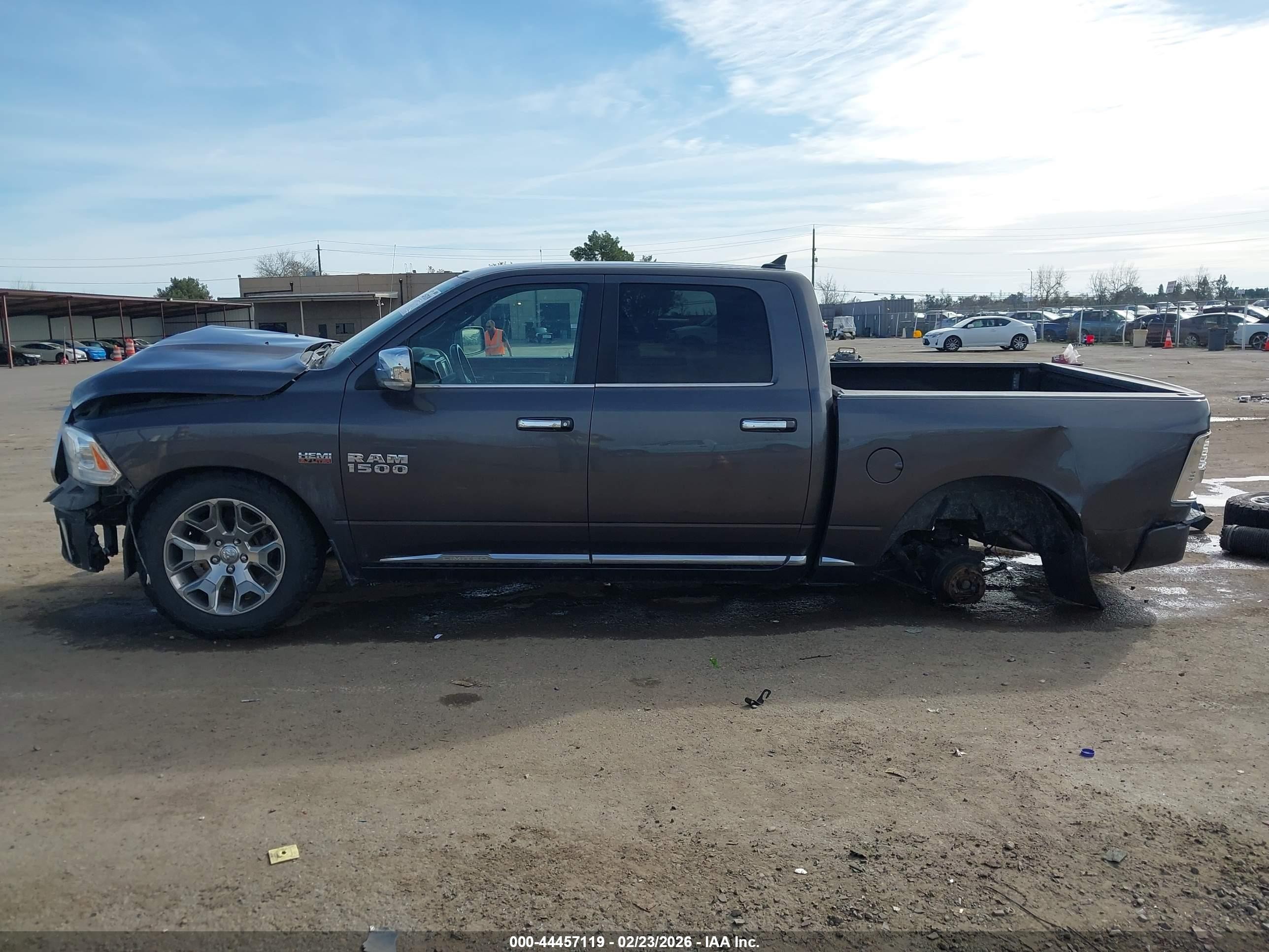 2017 Ram 1500 Limited  4x4 5'7 Box Gray vin: 1C6RR7PT8HS865800