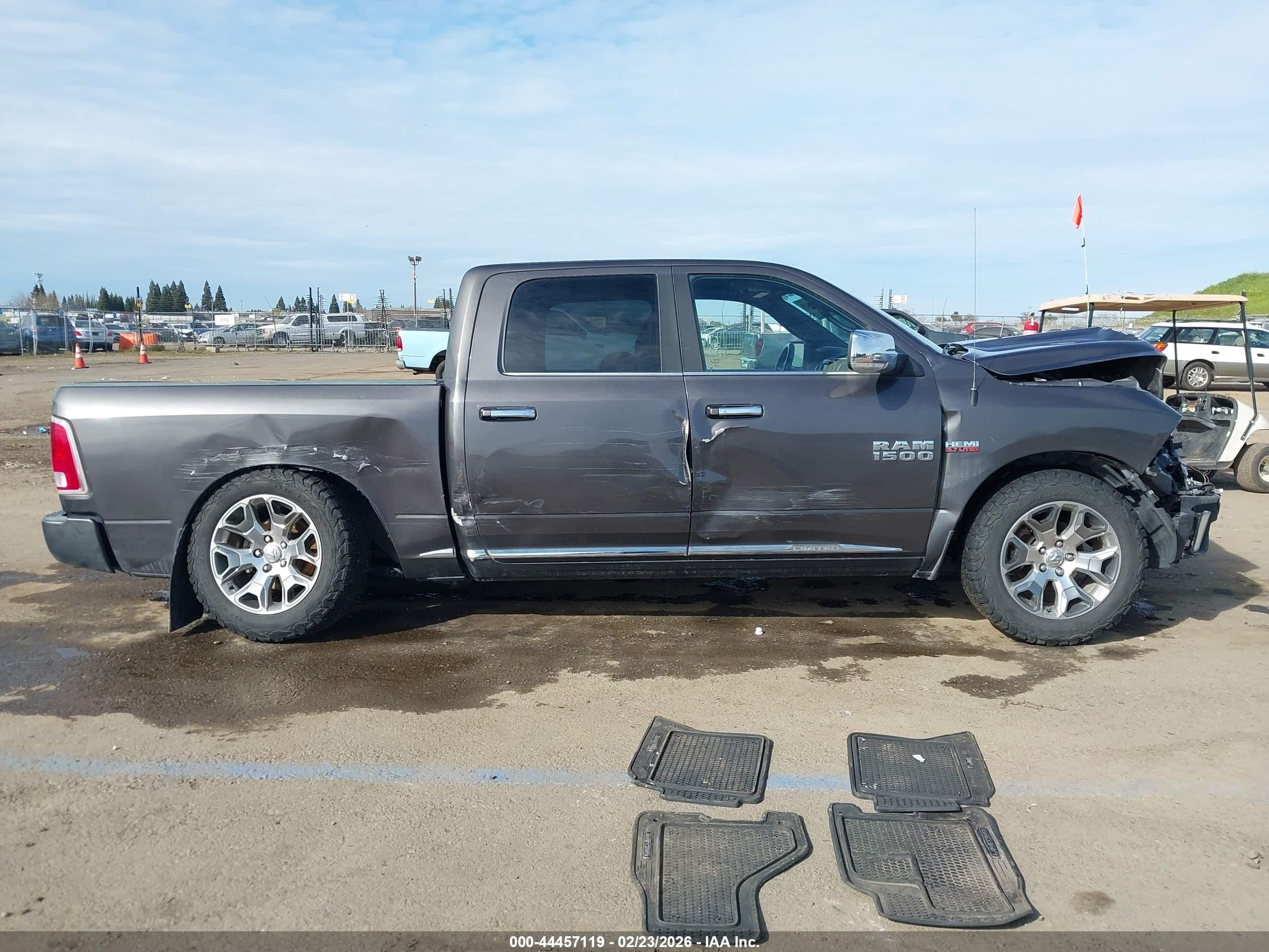 2017 Ram 1500 Limited  4x4 5'7 Box Gray vin: 1C6RR7PT8HS865800