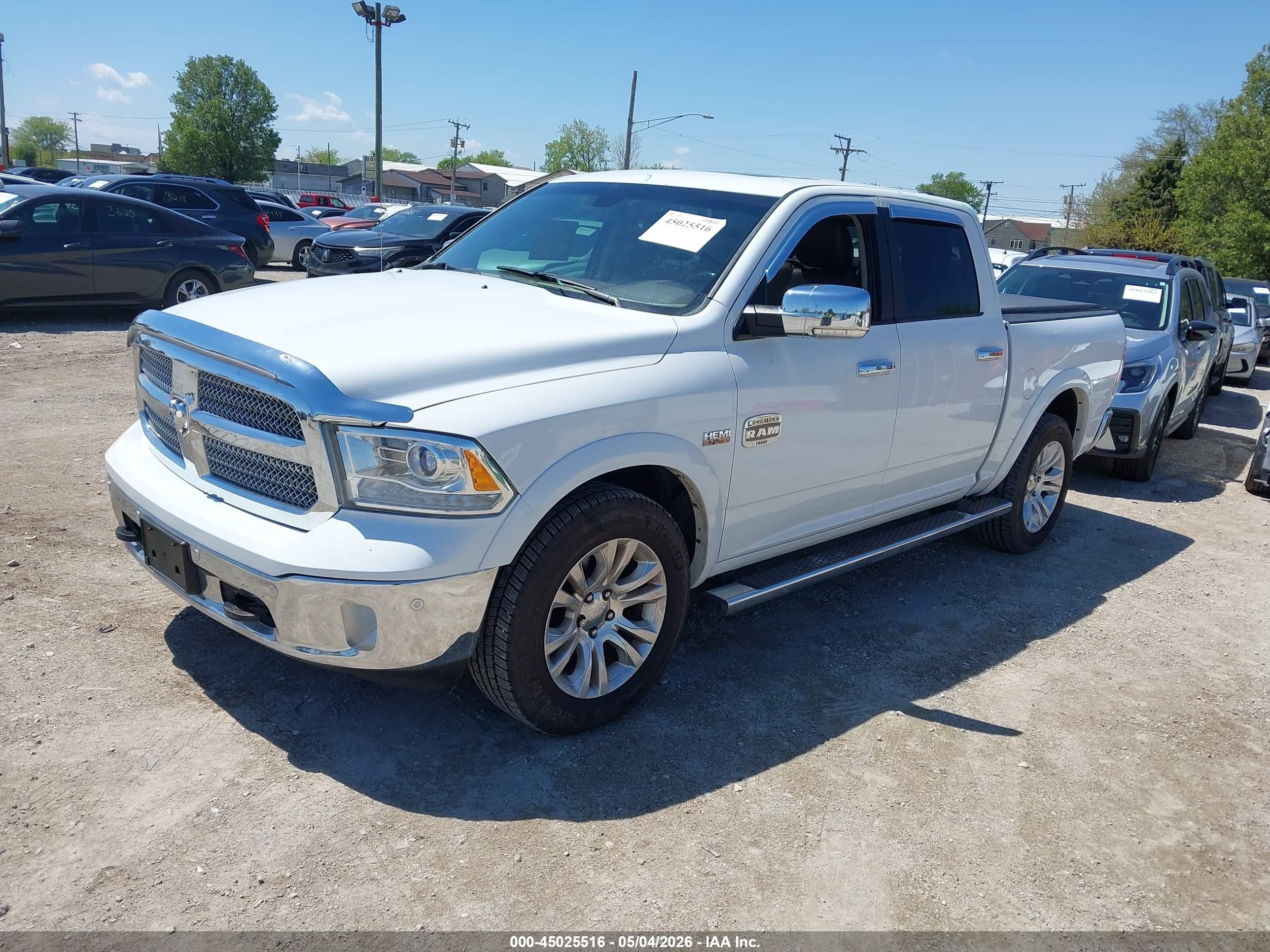 2016 Ram 1500 Longhorn White vin: 1C6RR7PT9GS168697